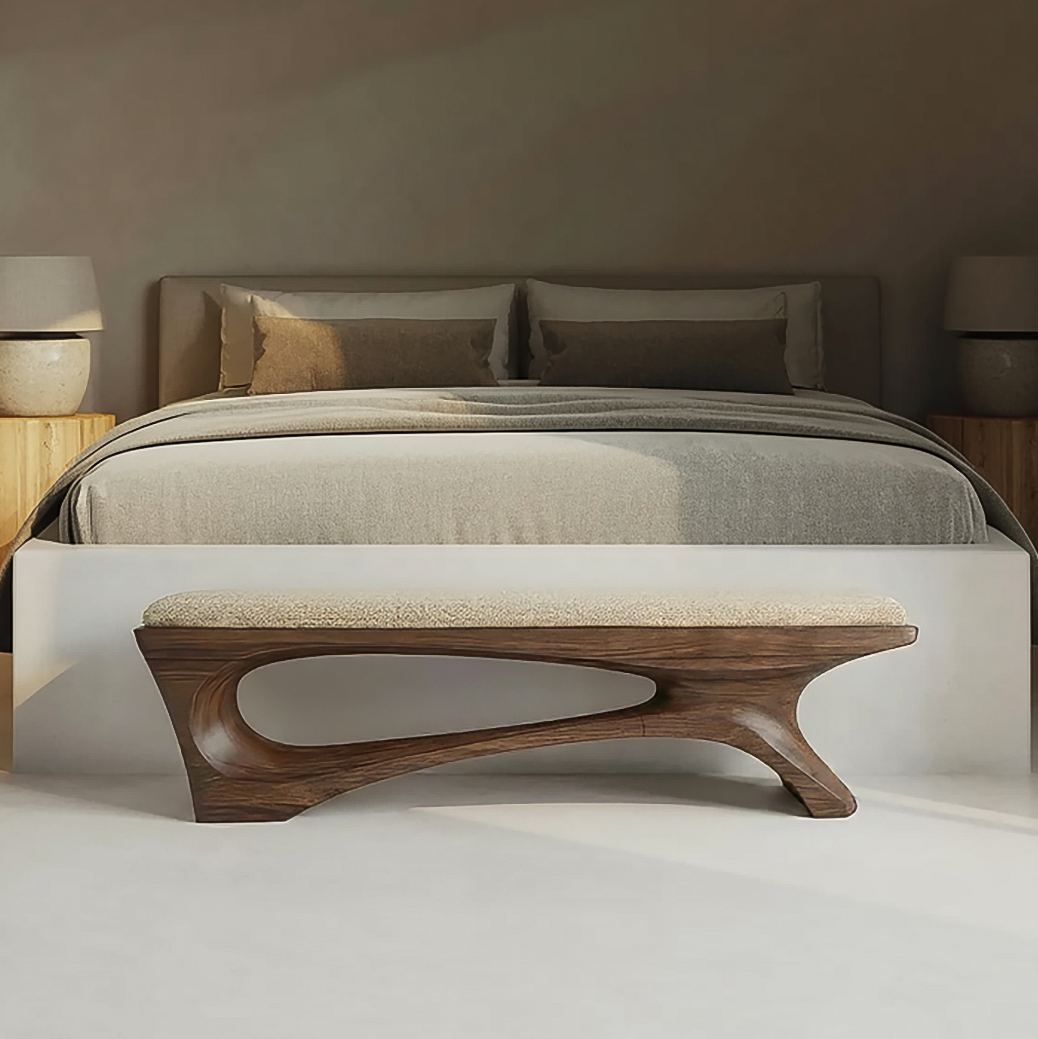 Rustic Contemporary Void Bench For Entryway And Interior SINLSARS079