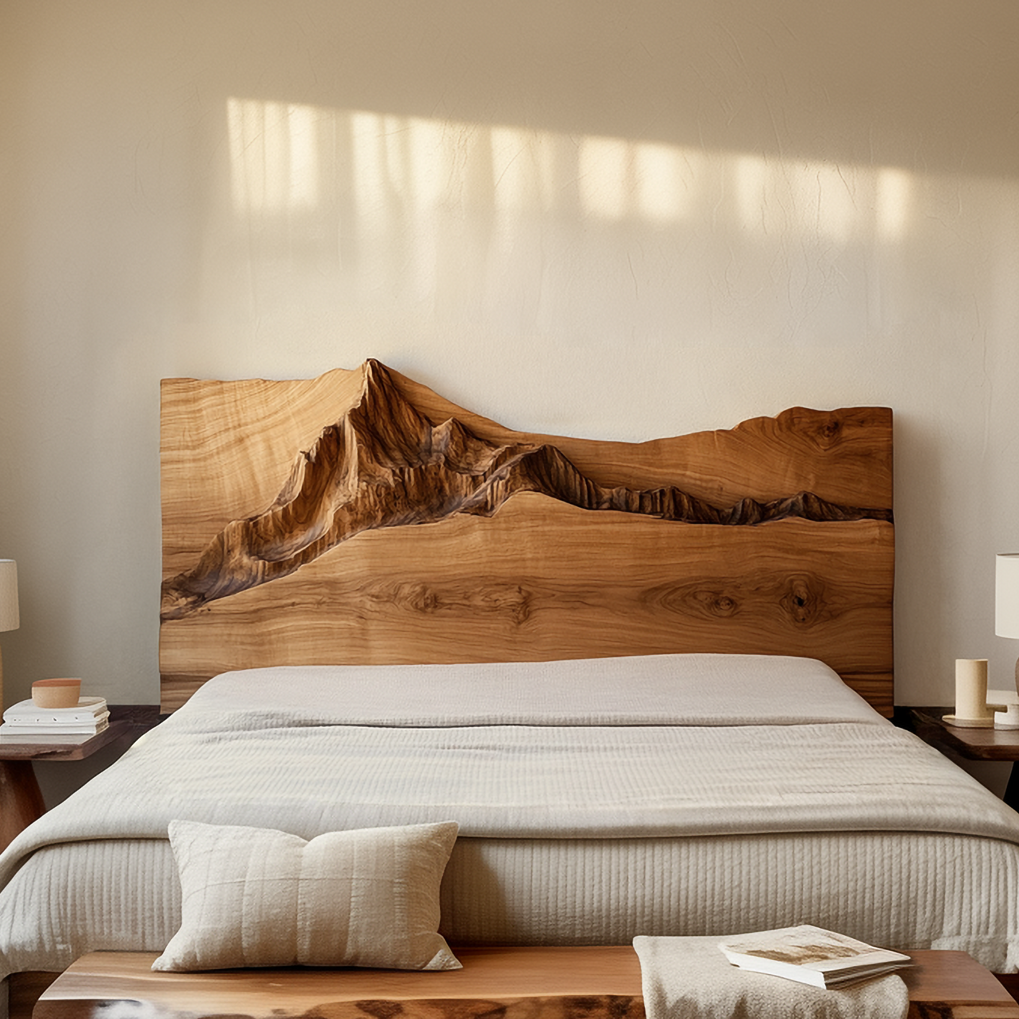 Rustic Organic Headboard For Bedroom Or Relaxing Area SINLSADH030