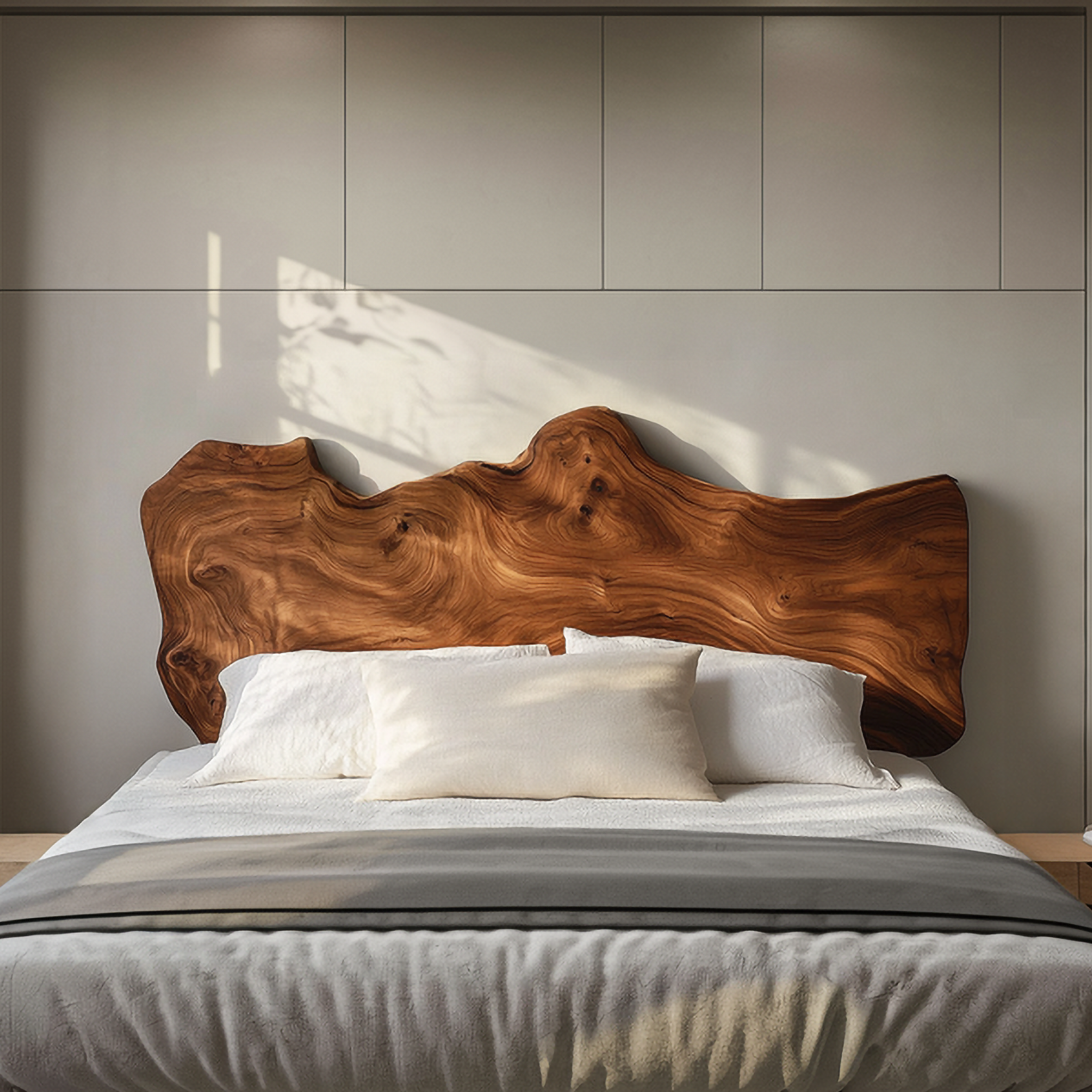 Rustic Organic Form Headboard For Bedroom Or Resting Area SINLSADH032