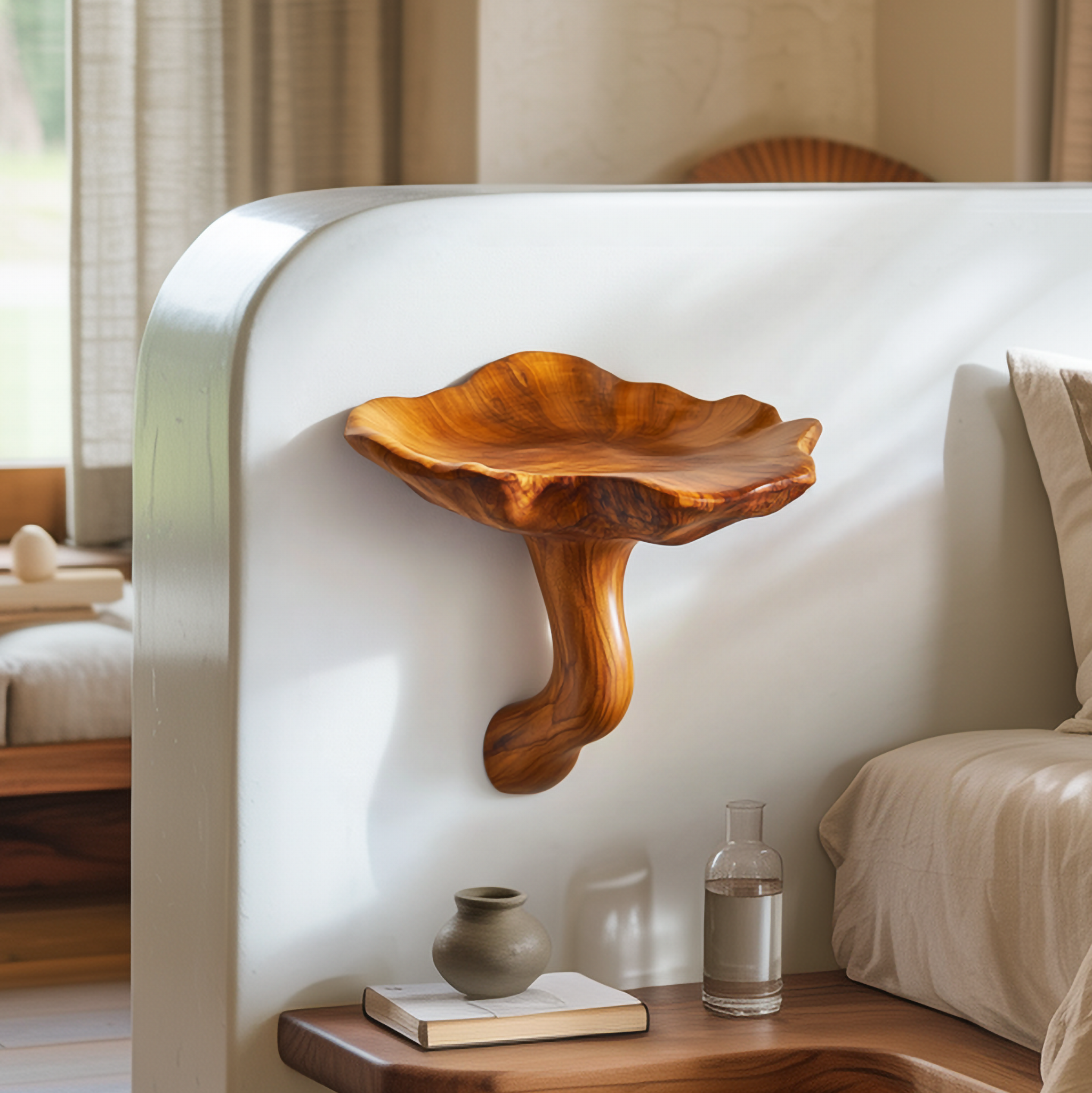 Organic Modern Floating Wall Shelf For Bedroom SINLSAFL435
