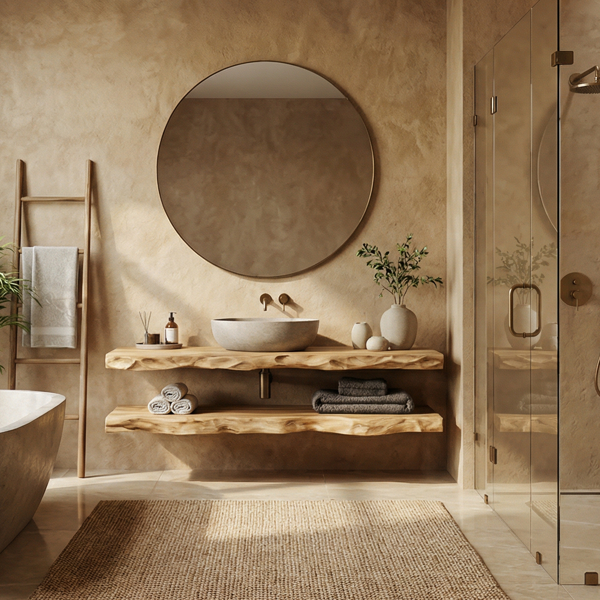 Mediterranean Floating Bathroom Vanity For Bathroom SINLSABRV290