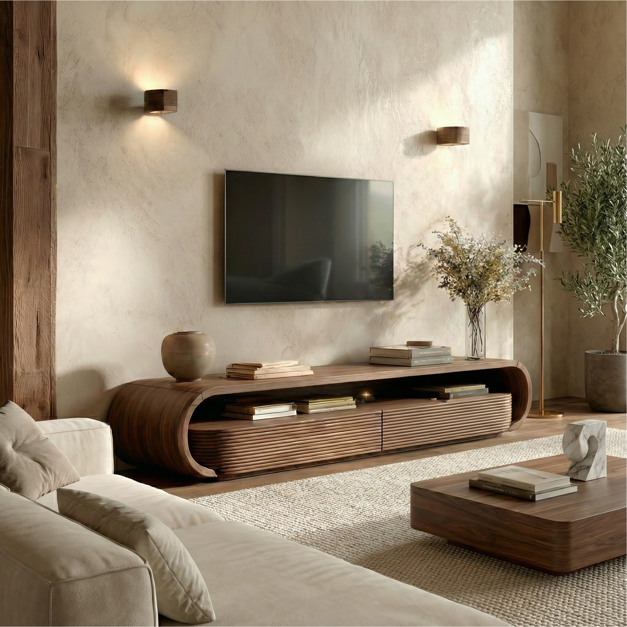 Modern Minimal TV Unit For Living Room And Entertainment Space SINLSASC505