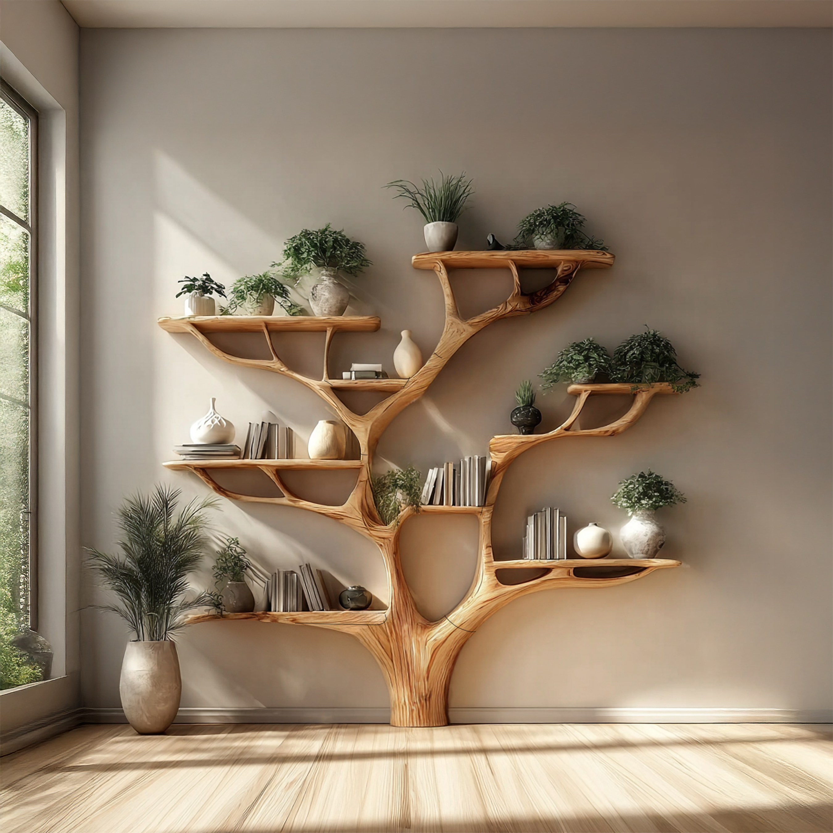Rustic Tree Bookshelf Nursery Living SINLSATB210