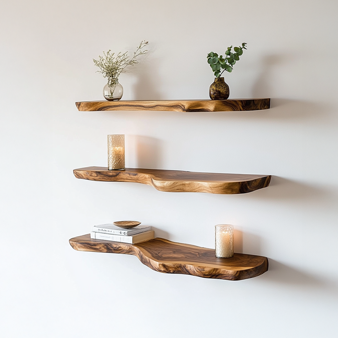Rustic Floating Display Shelf For Living Room Wall SINLSAFL335