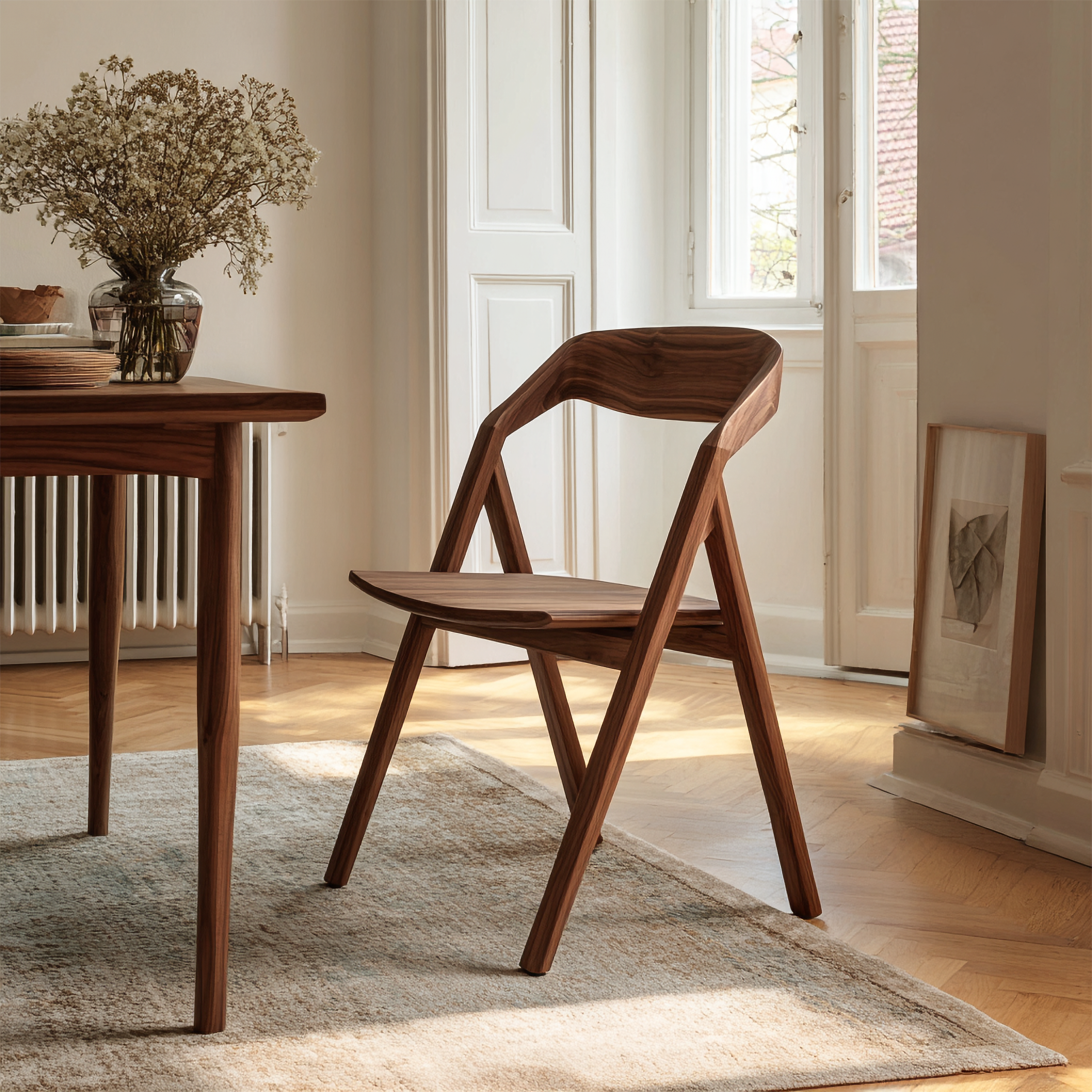 Mid Century Wooden Dining Chair Dining Room Interior Modern Seating SINLSAWC033