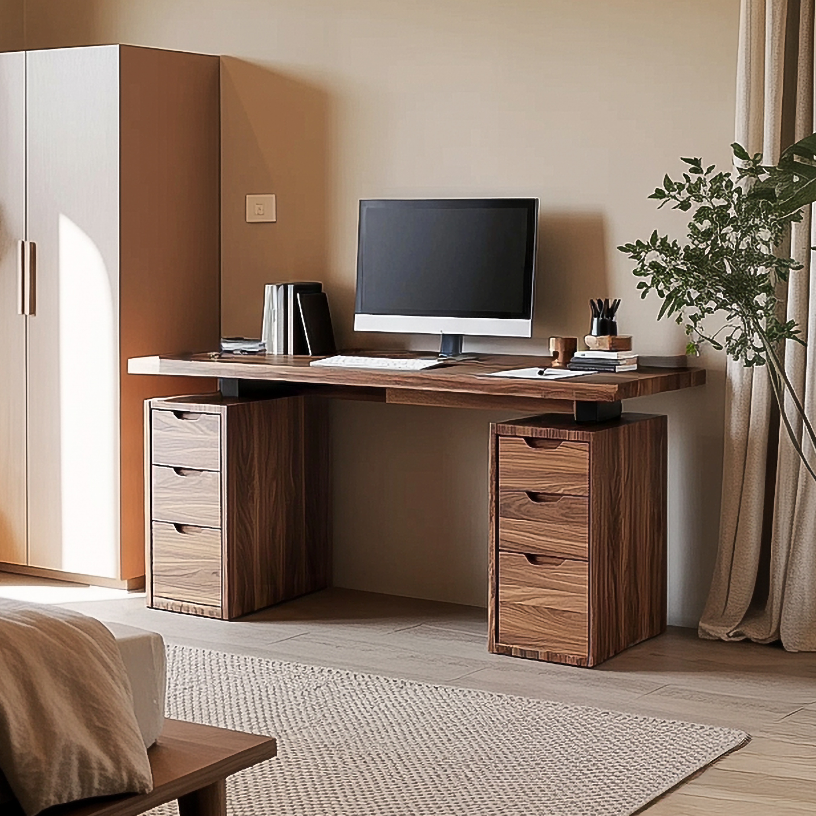 Modern Minimal Work Desk Home Office And Studio SINLSADK081