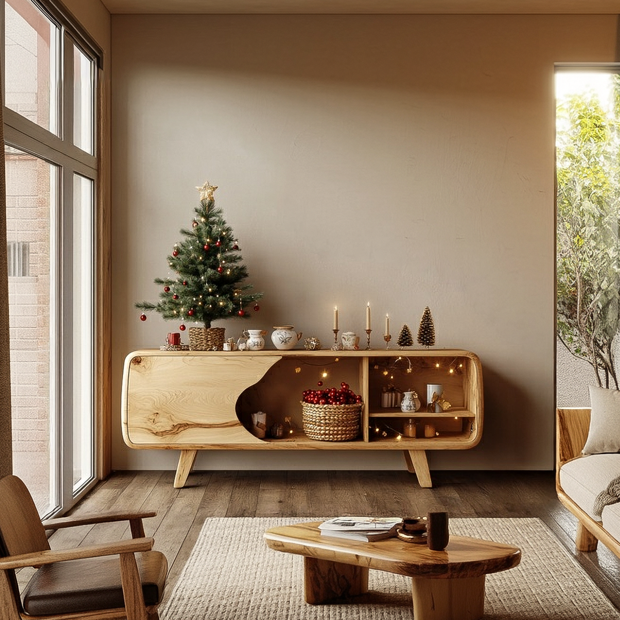 Rustic Sideboard Furniture For Living Room And Dining Area SINLSASC459