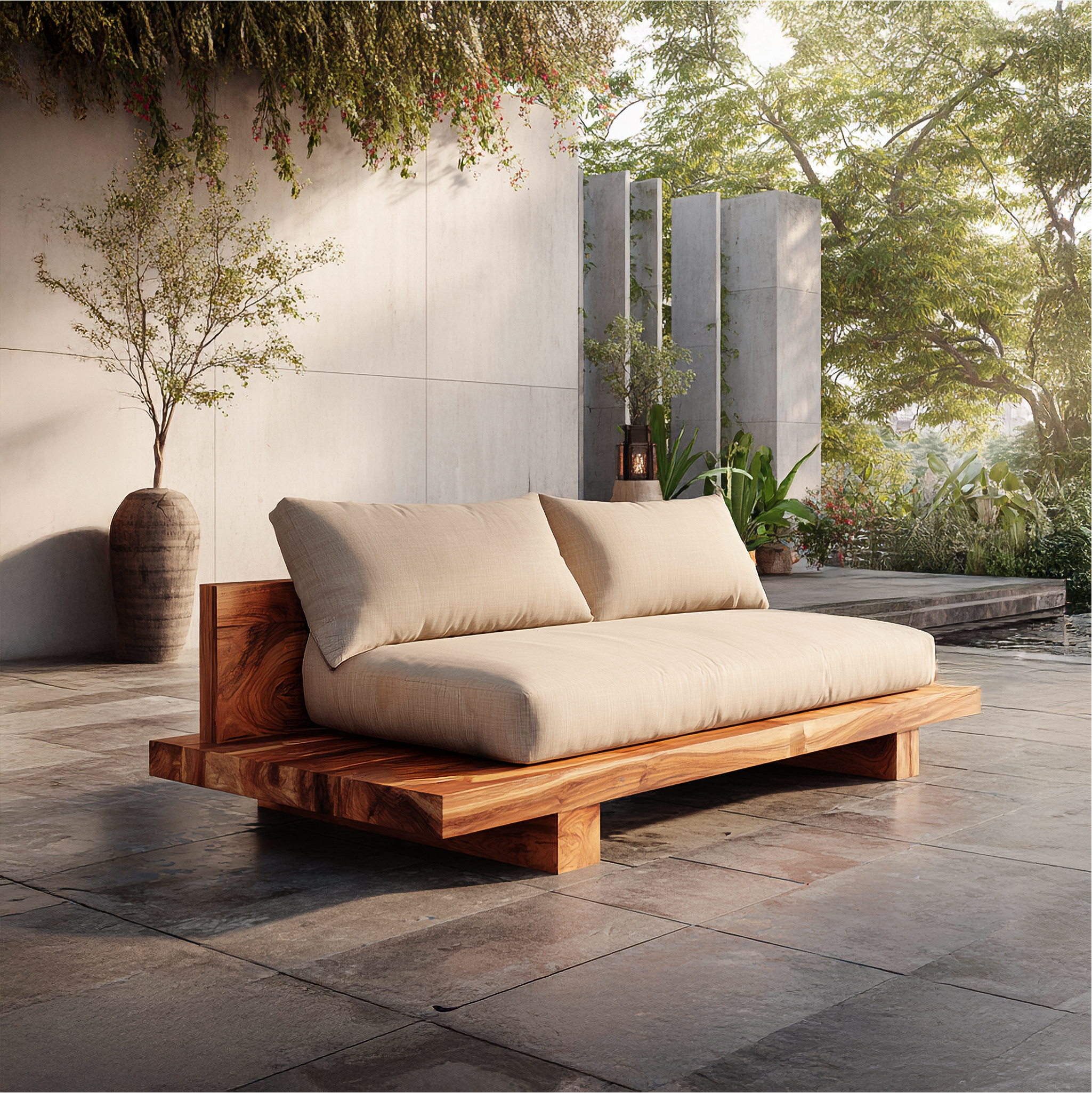 Minimal Platform Sofa Frame Solid Wood Low Pallet Base Design Living Room And Lounge SINLSASF005