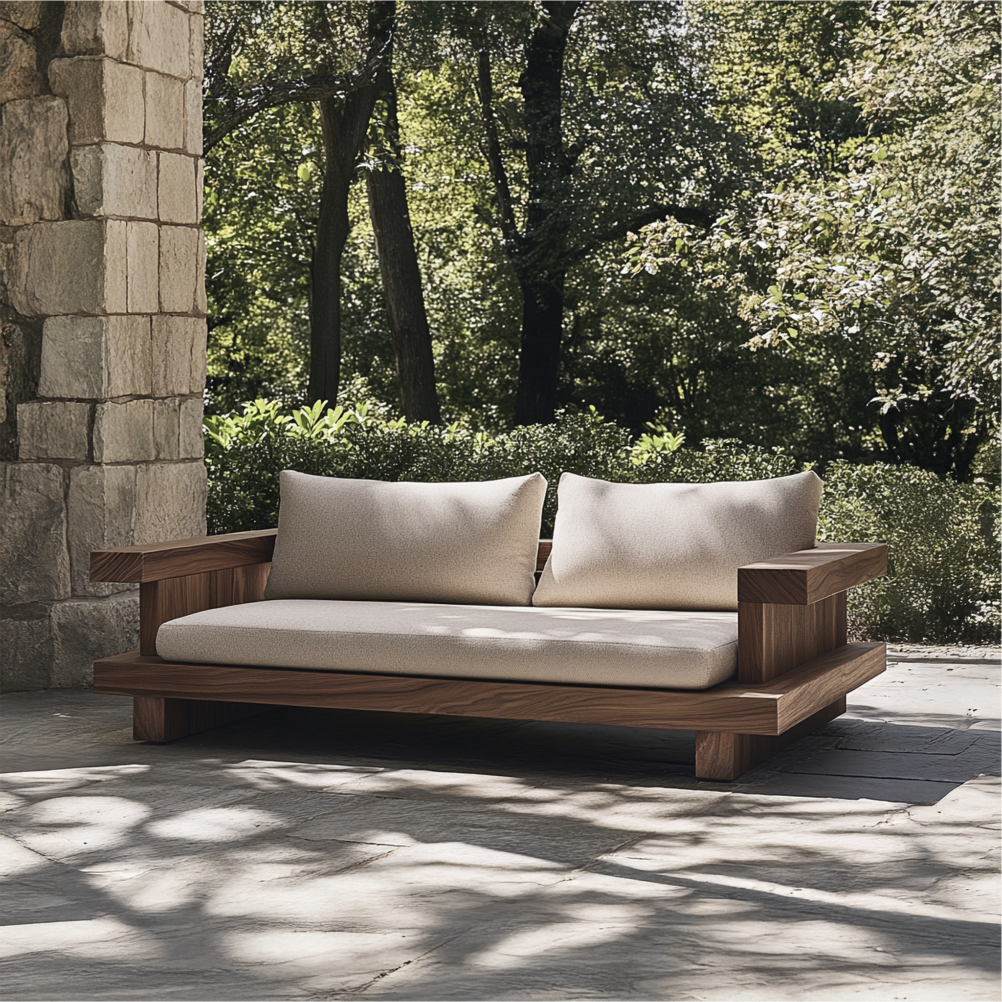 Minimal Platform Sofa Frame Solid Wood Clean Low Arm Form Living Room And Lounge SINLSASF009