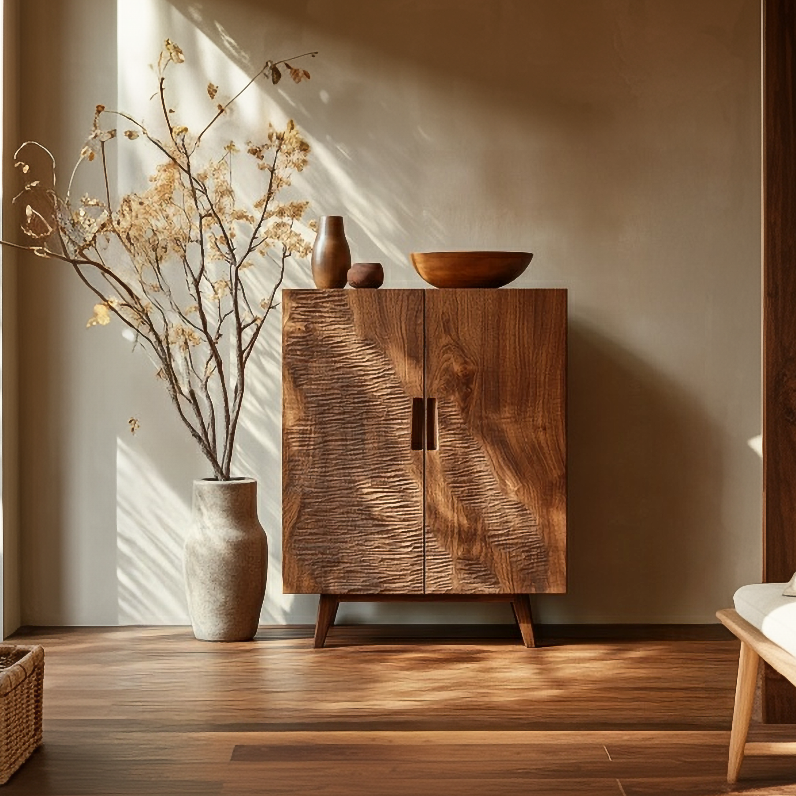 Rustic Organic Accent Cabinet Living Room And Soft Room SINLSASC350