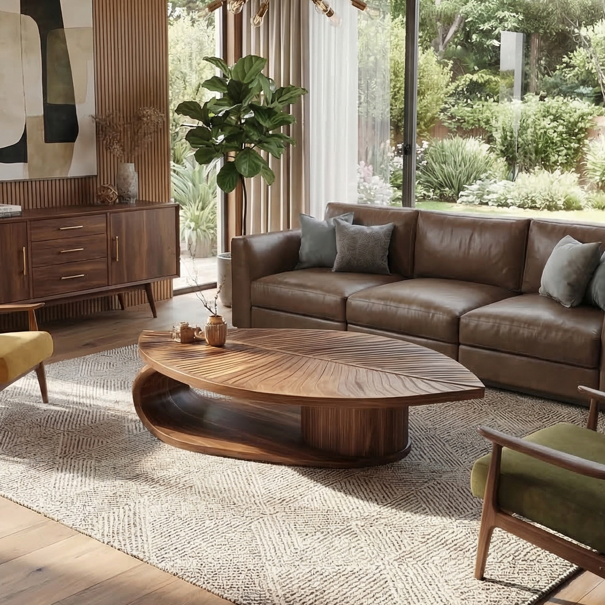 Scandinavian Solid Wood Coffee Table For Living Room SINLSACF334