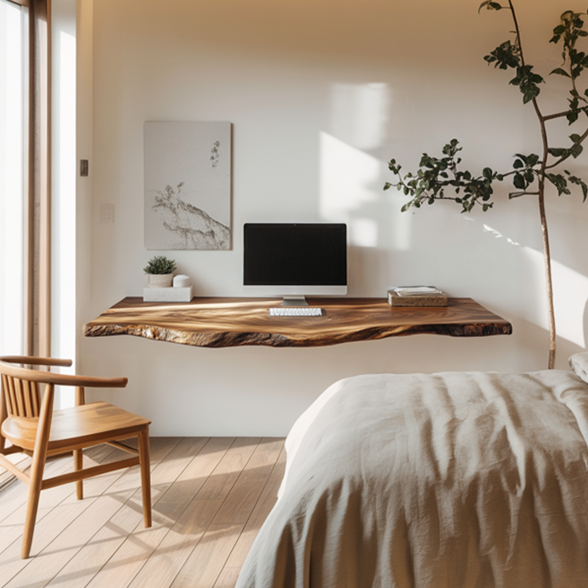 Rustic Floating Shelf Desk Area Living Room Or Office SINLSAFL344