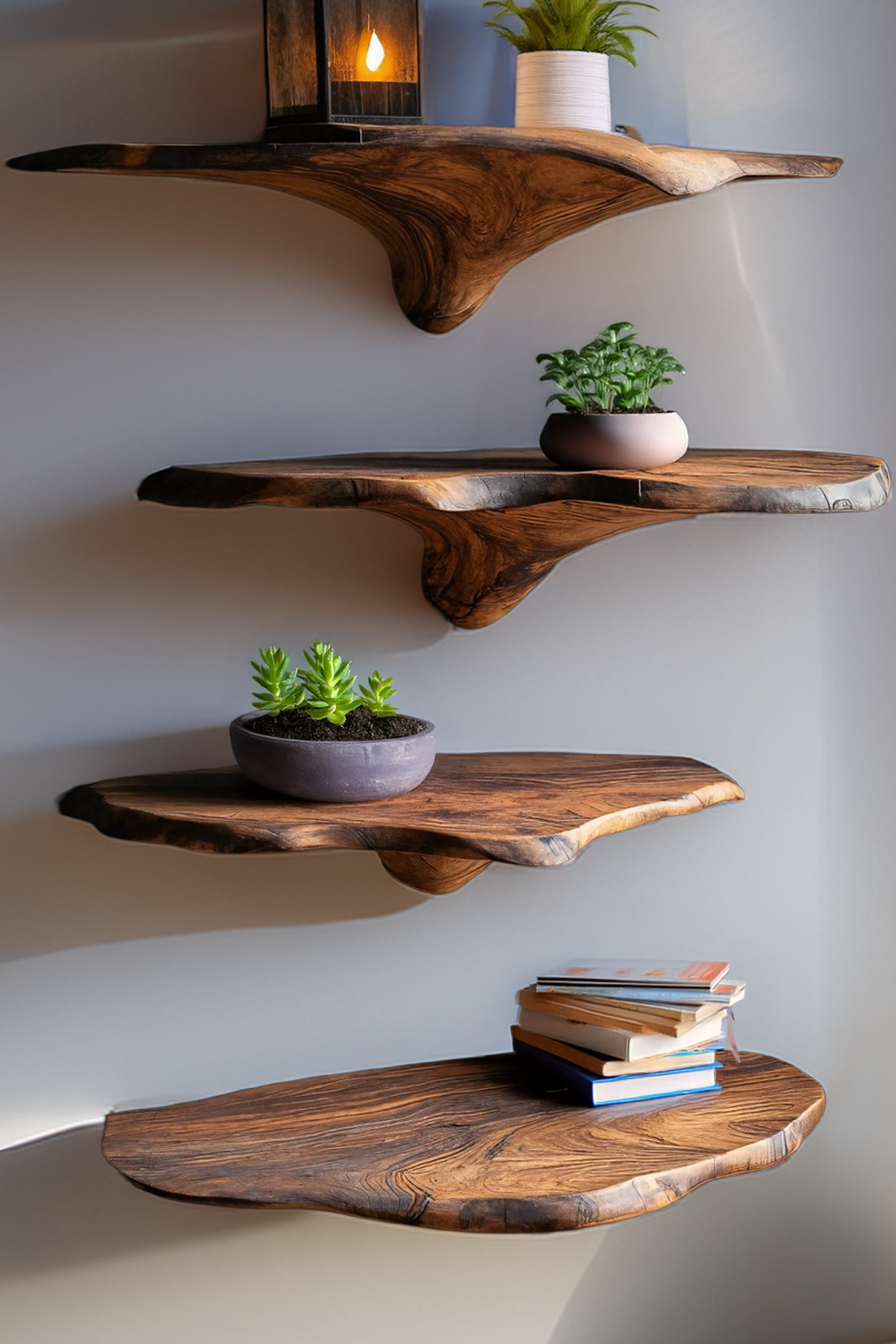 Farmhouse Solid Wood Mushroom Shelf For Bedroom Decoration SILDTTRMR002