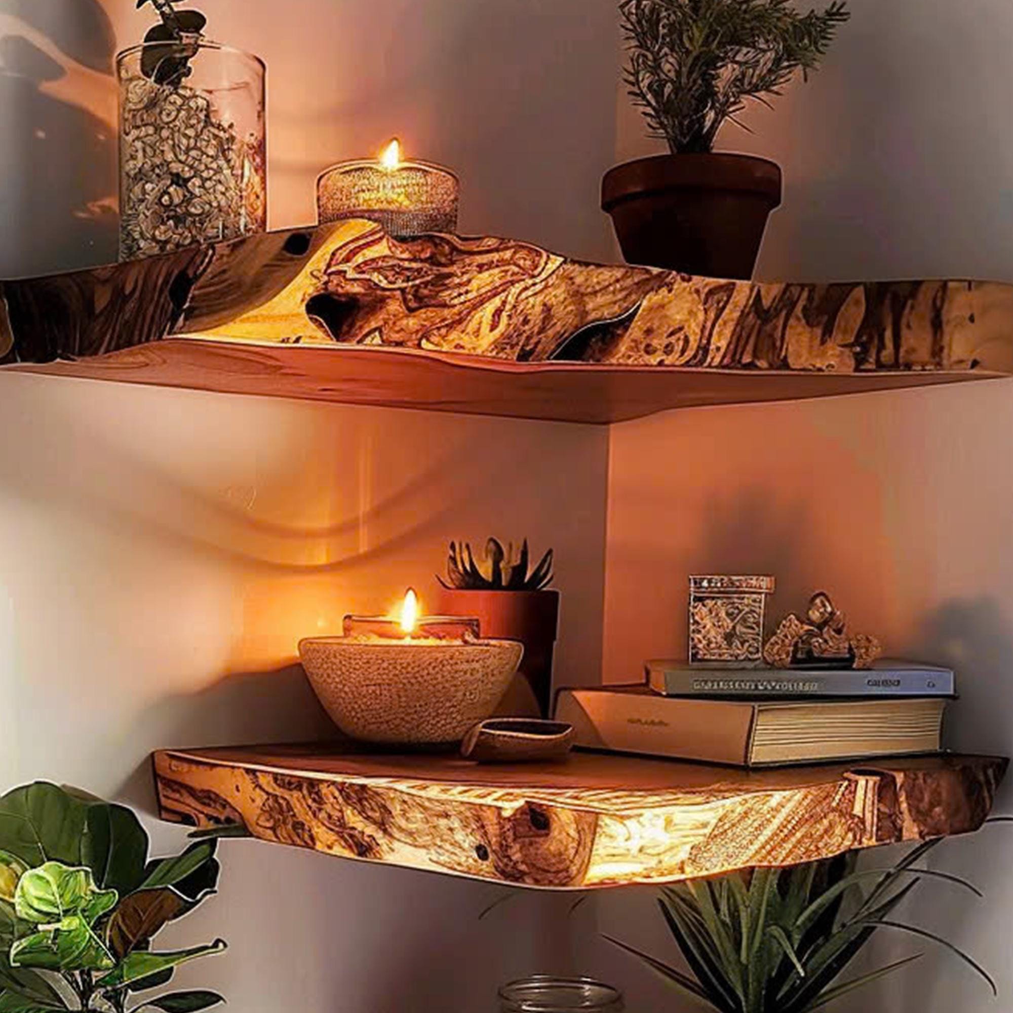 Floating Shelf Mid Century Bookcase SINLCN012