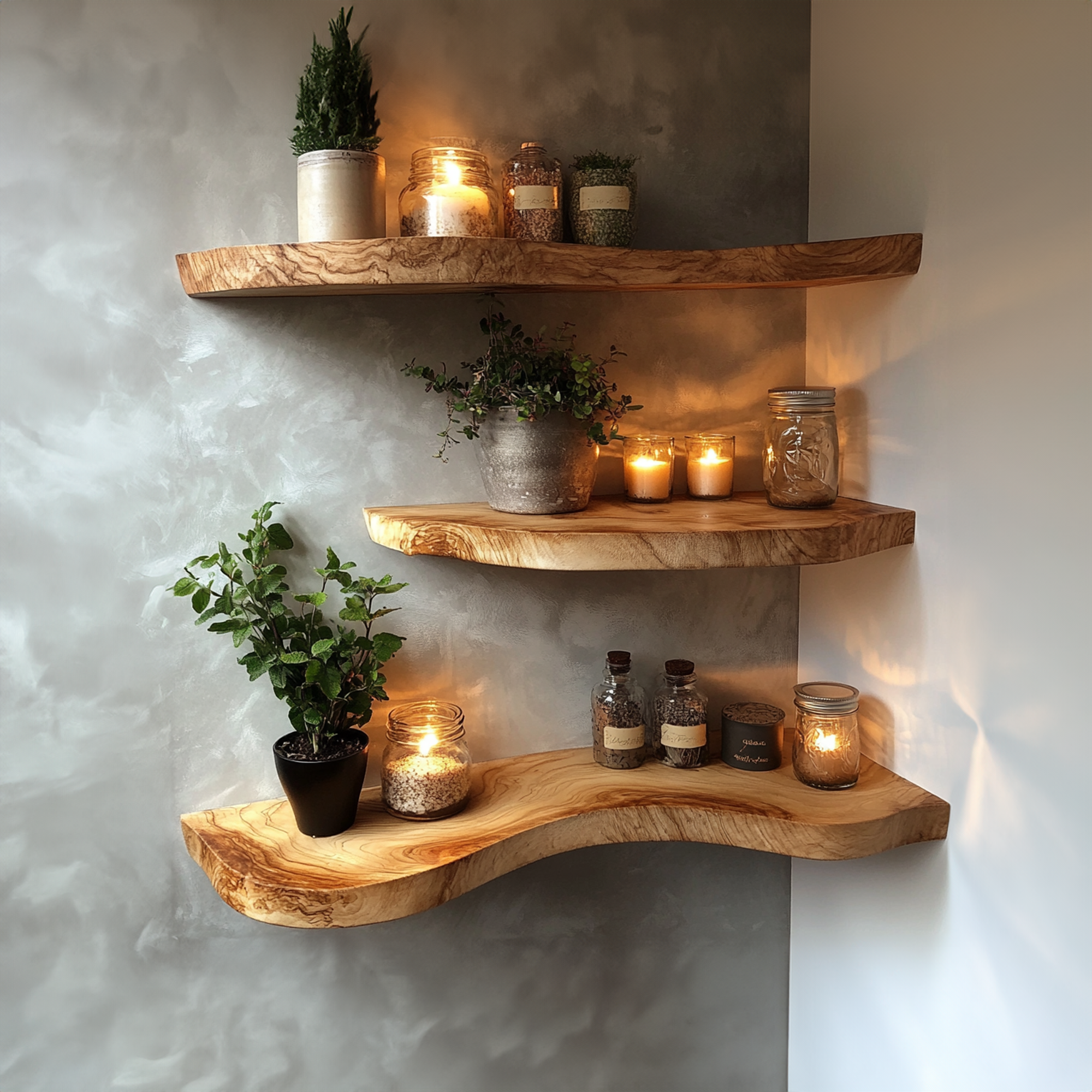 Floating Shelf Corner Wall SINLFL046