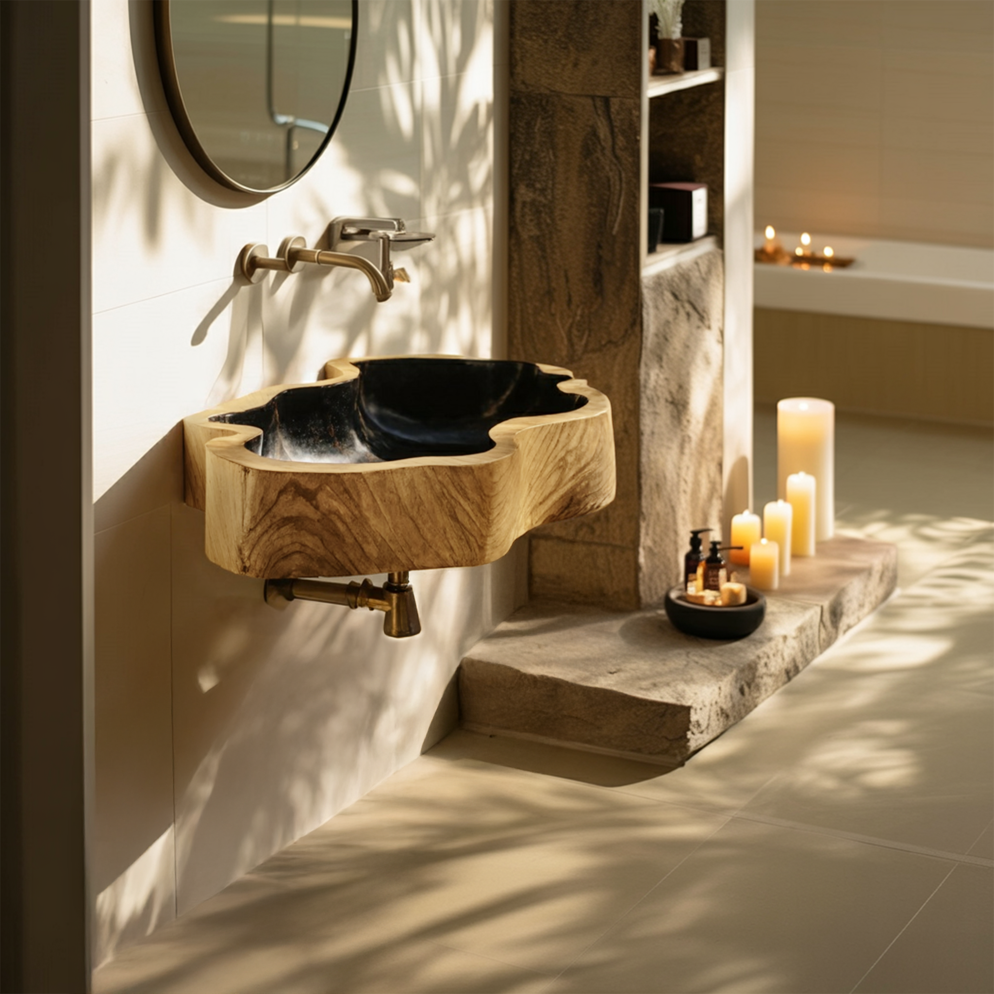 Modern Solid Wood Vanity Sink For High End Bathroom Furniture SILDTTNVS076