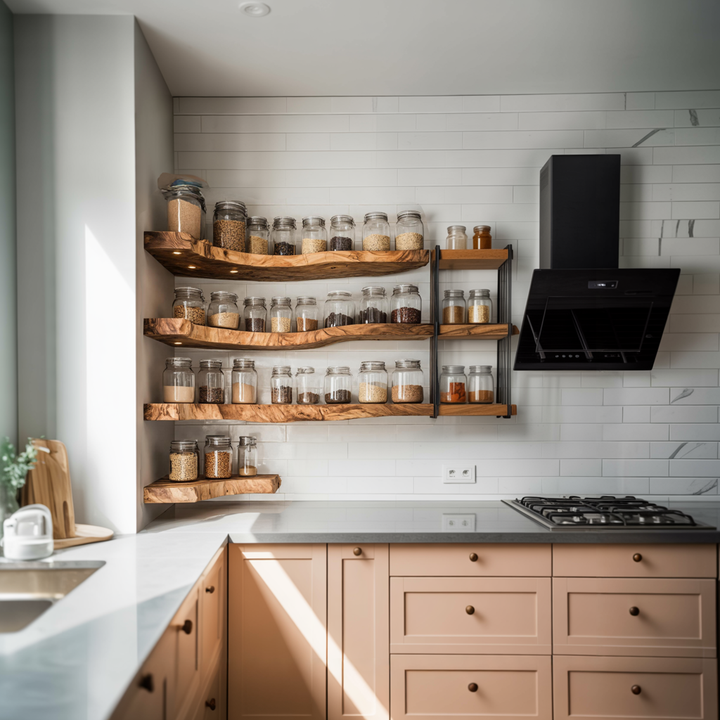 Rustic Handmade Spice Storage Rack For Kitchen Wall SILDTTNSRS002