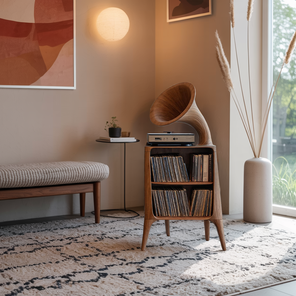 Mid Century Record Console Table For Livingroom SILDTTRRPT018