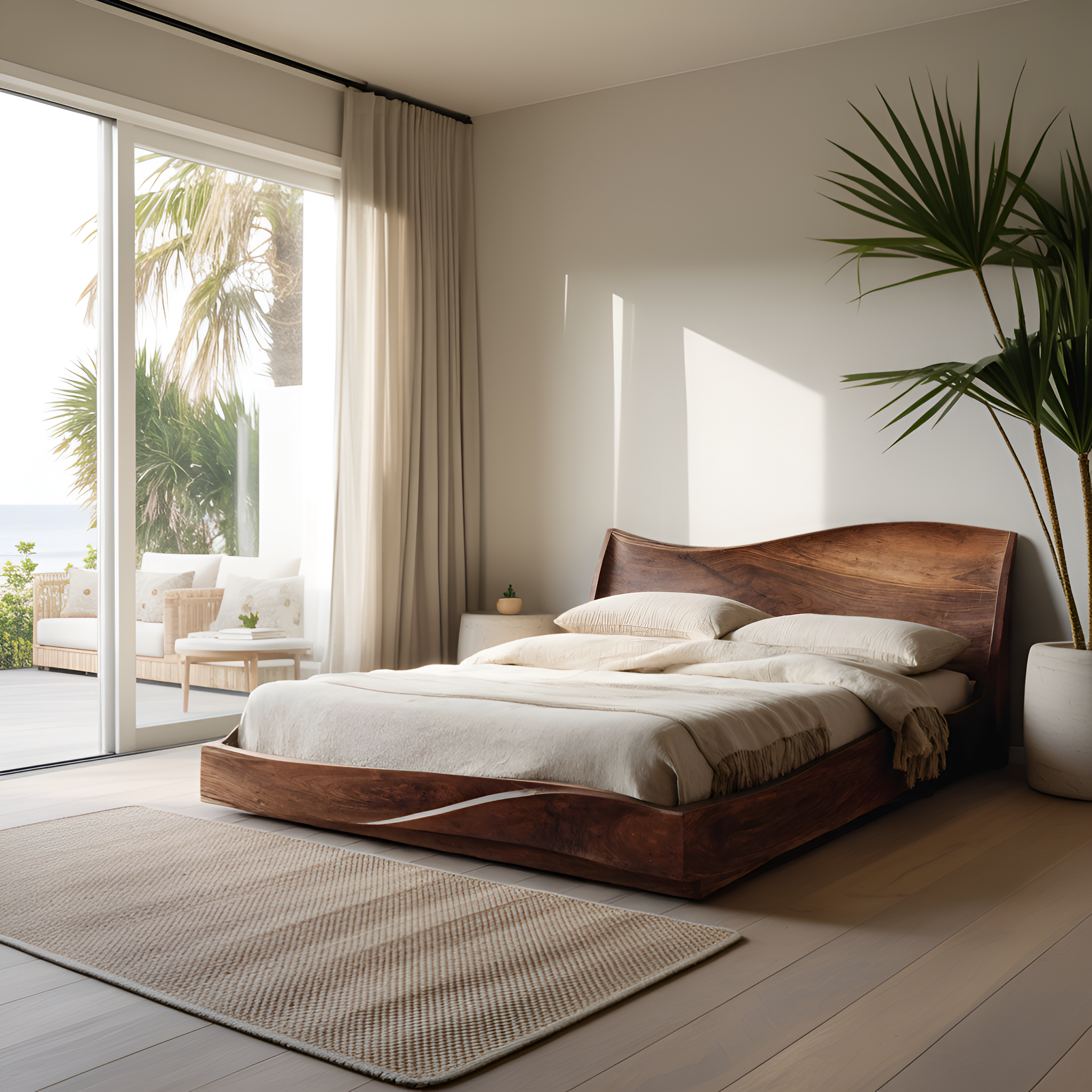 Modern Handcrafted Bed Frame For Bedroom Interiors RTTHHNWO008