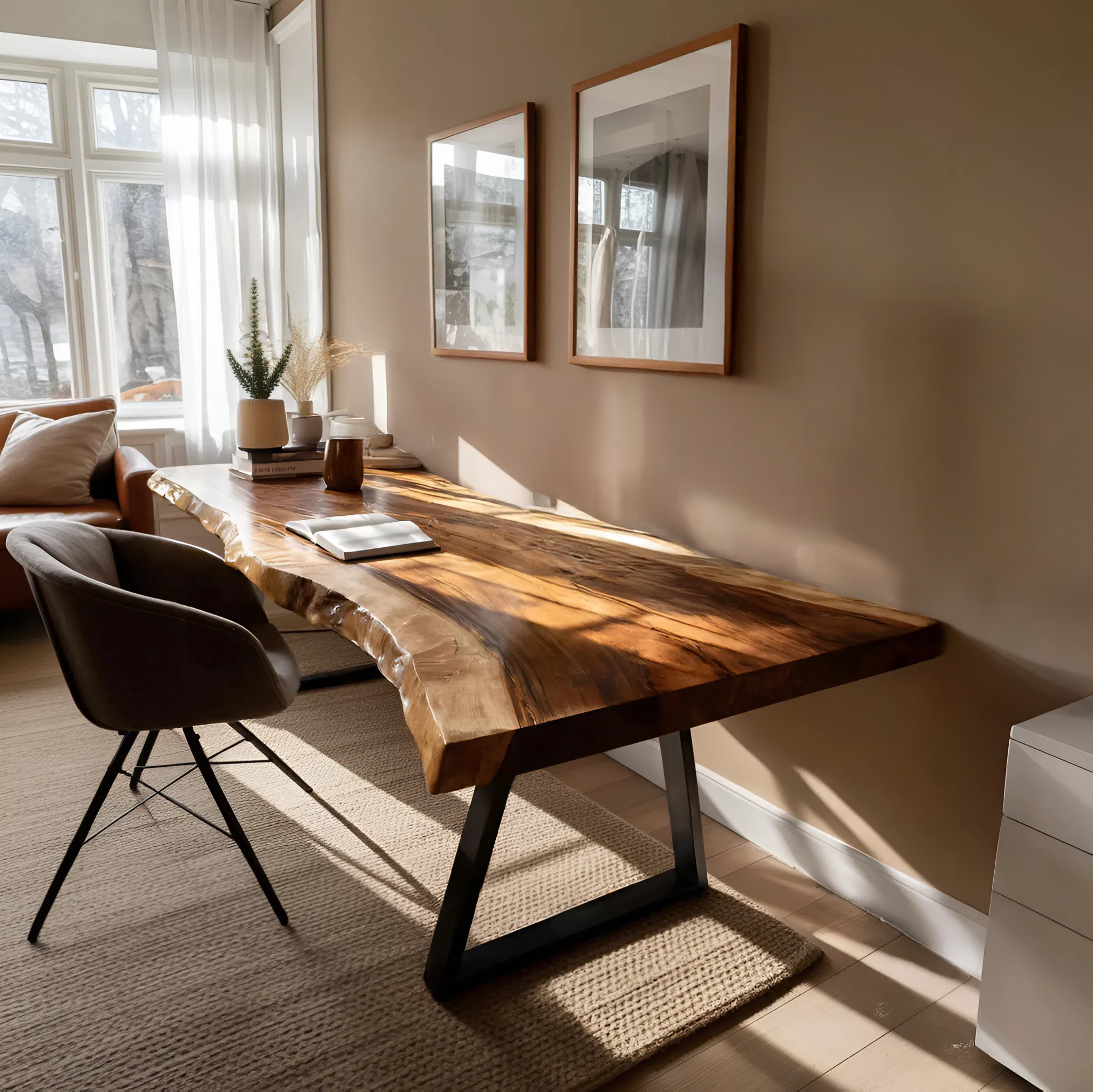 Farmhouse Solid Wood Tabletop For Bedroom Design SILDTTNDE006