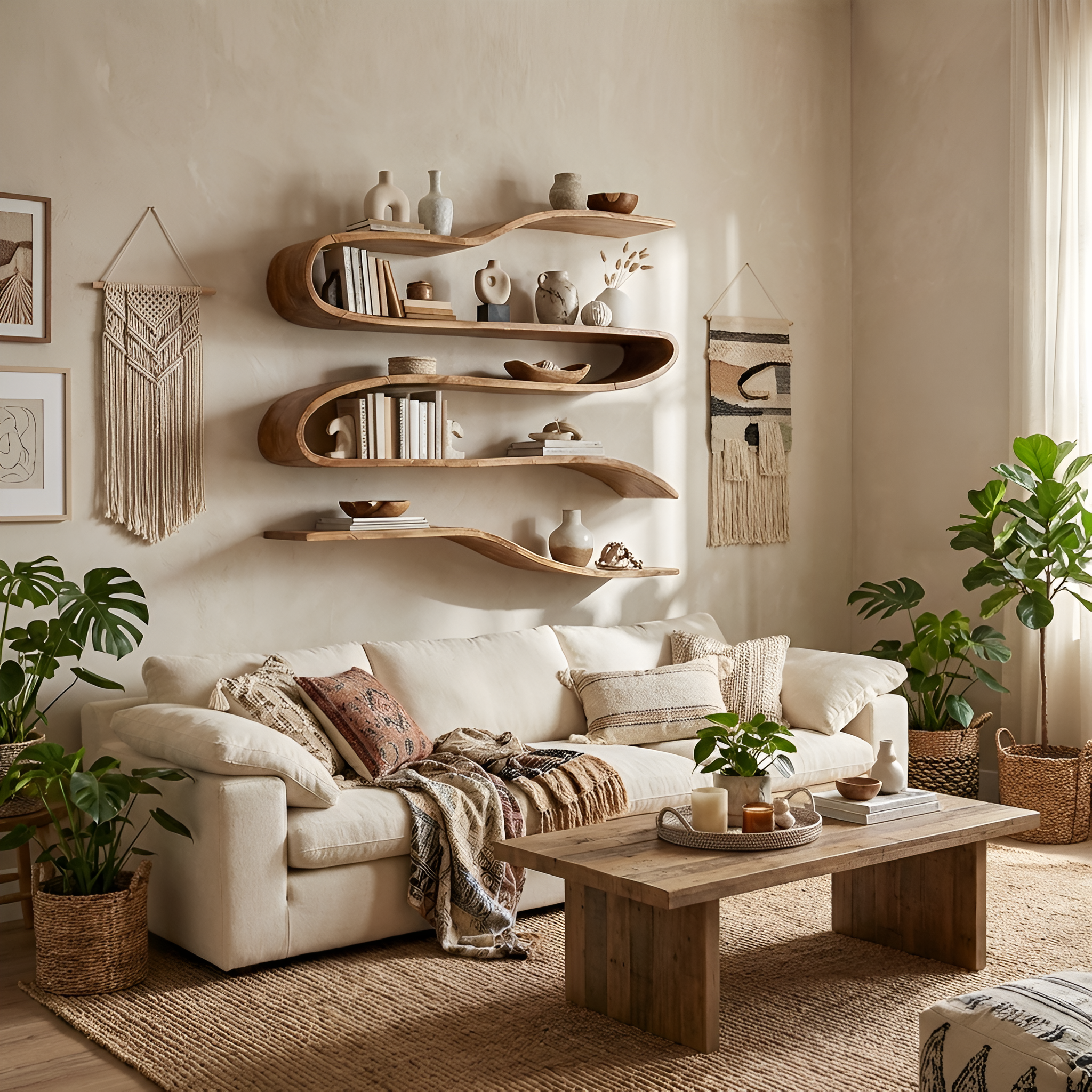 Industrial Natural Wood Kitchen Floating Shelf For Pantry Storage SILDTTRWMS016