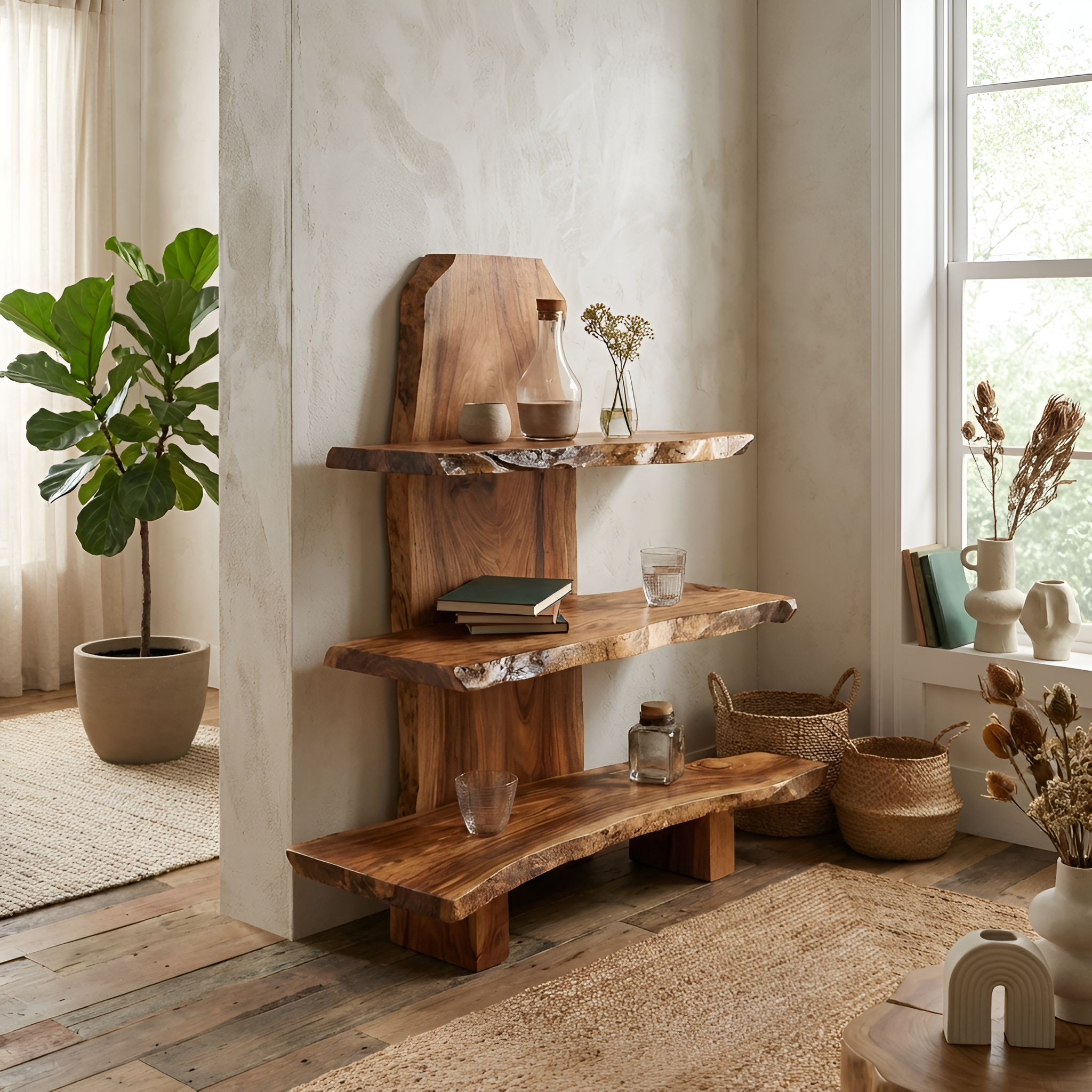 Contemporary Handmade Spice Shelf For Kitchen Storage And Decor SILDTTNFGS014