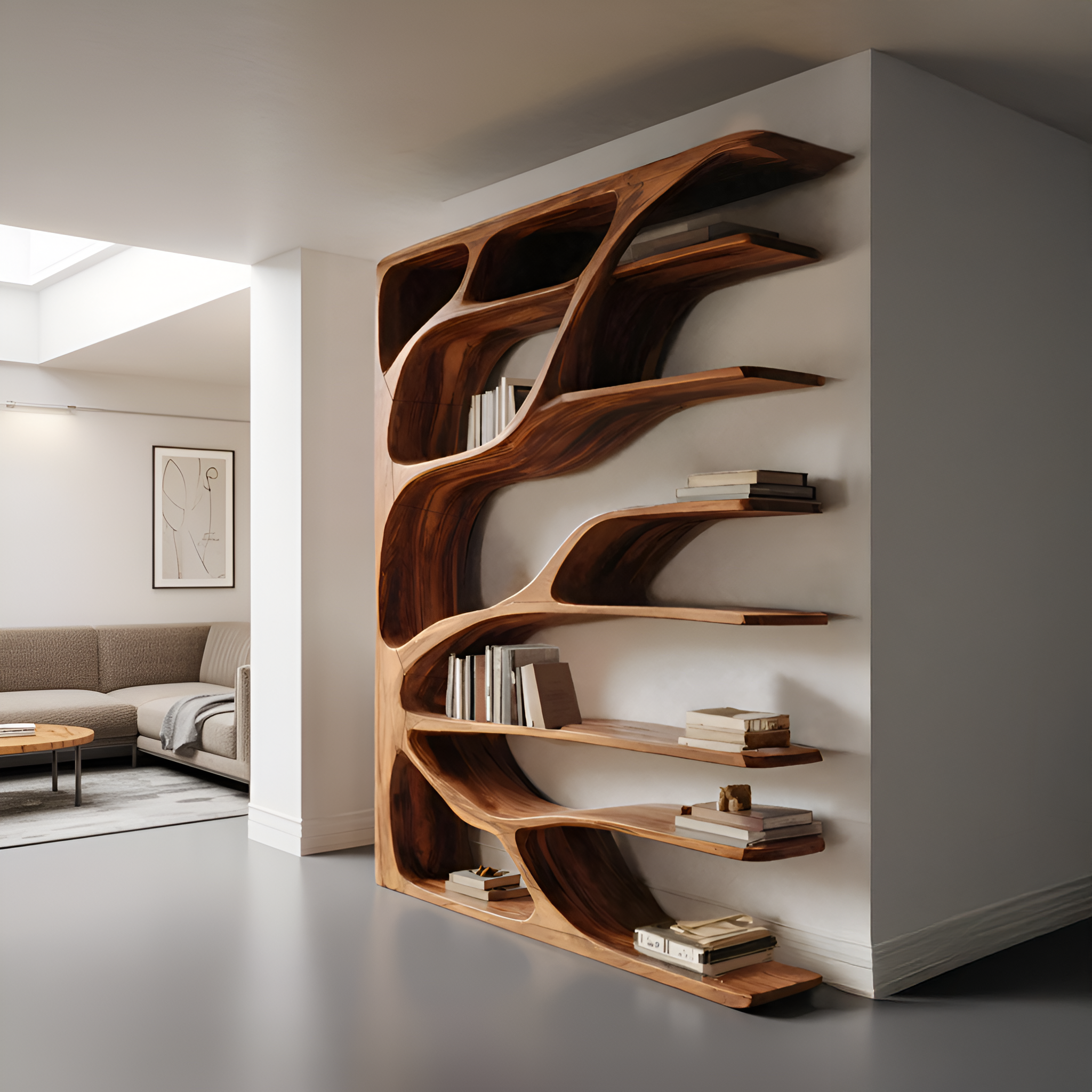 Modern Statement Bookshelf For Home Interiors Decor RTTHHNBS090