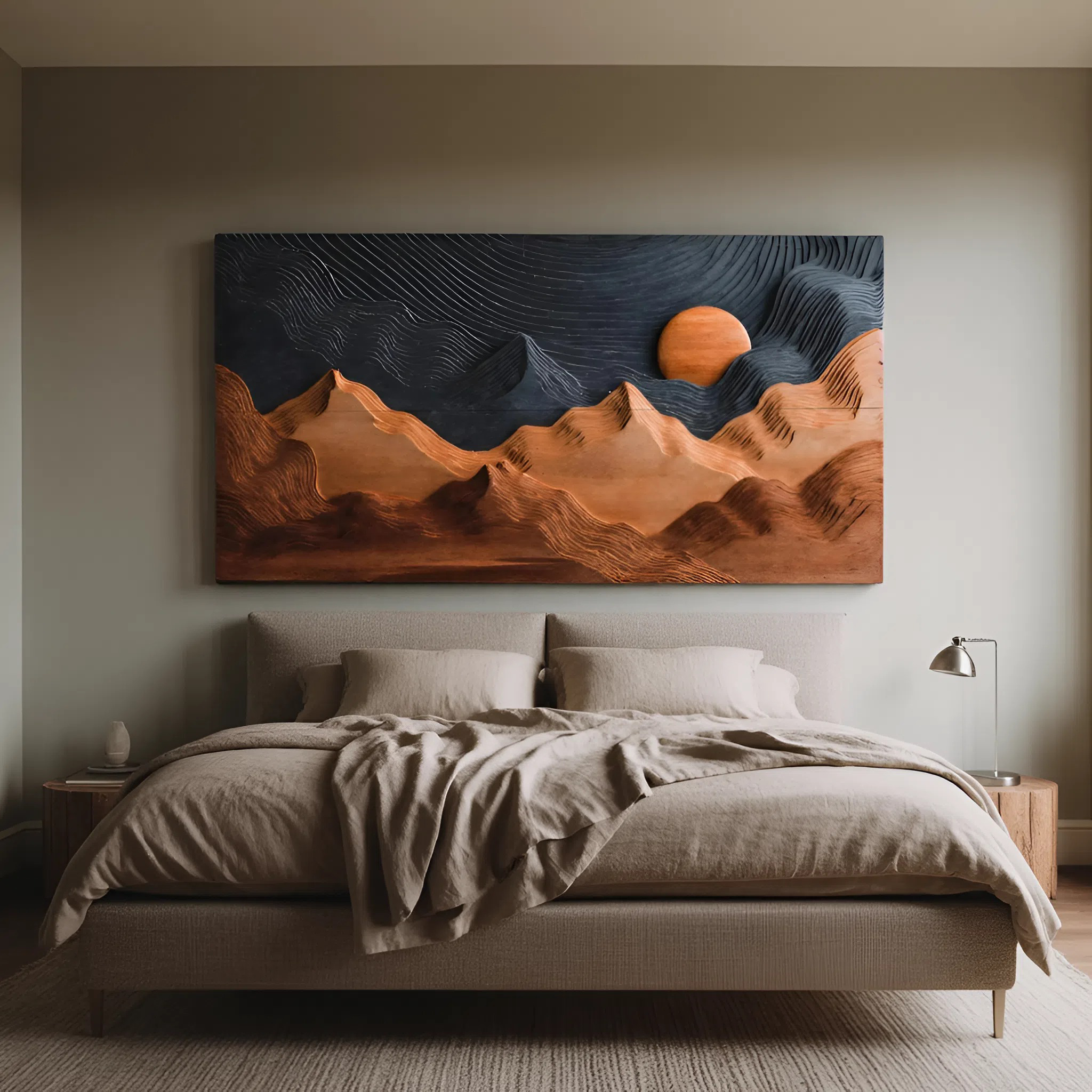 Sunrise Over Mountain Wall Sculpture For Home Decor RTTHTTWA067