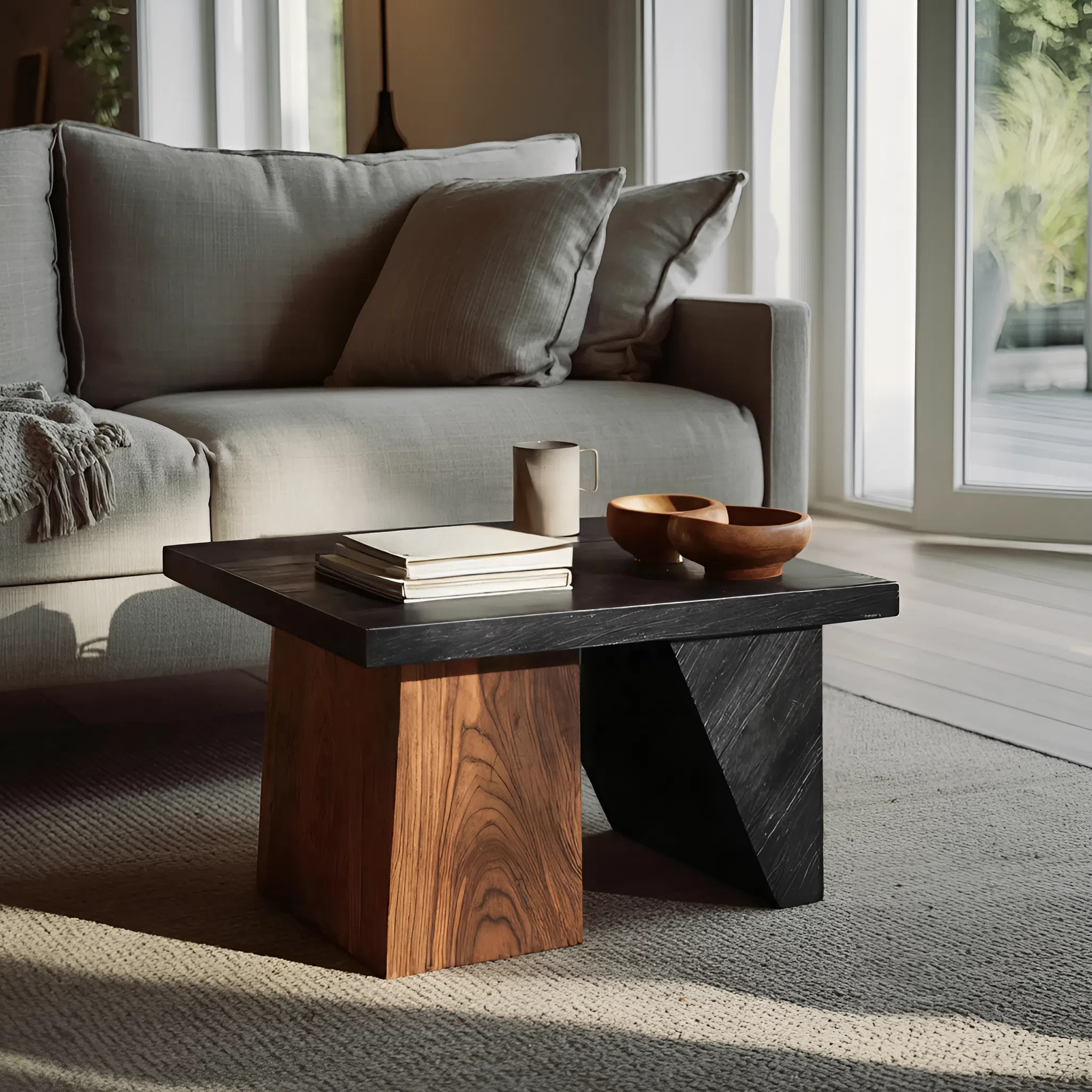 Modern Solid Wood End Table For Entryway Accent Table SILDTTNSTA037