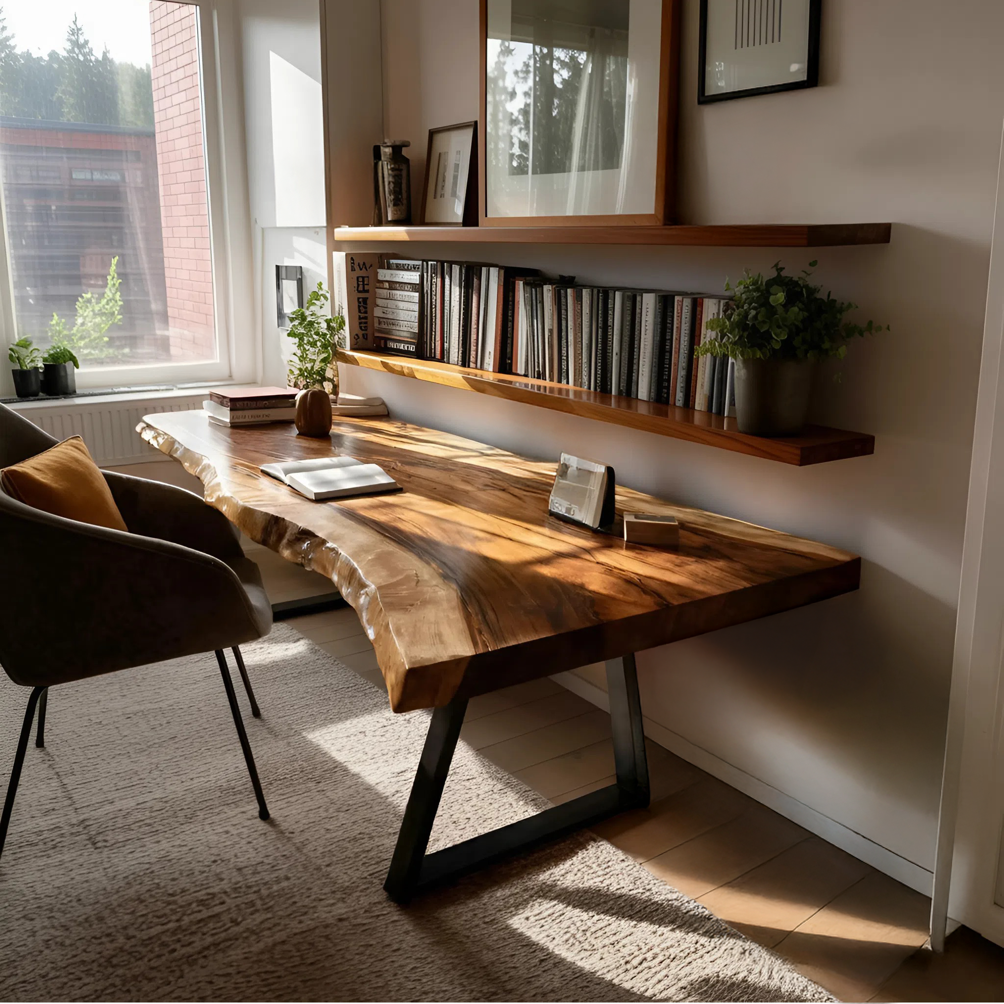Farmhouse Solid Wood Tabletop For Bedroom Design SILDTTNDE006