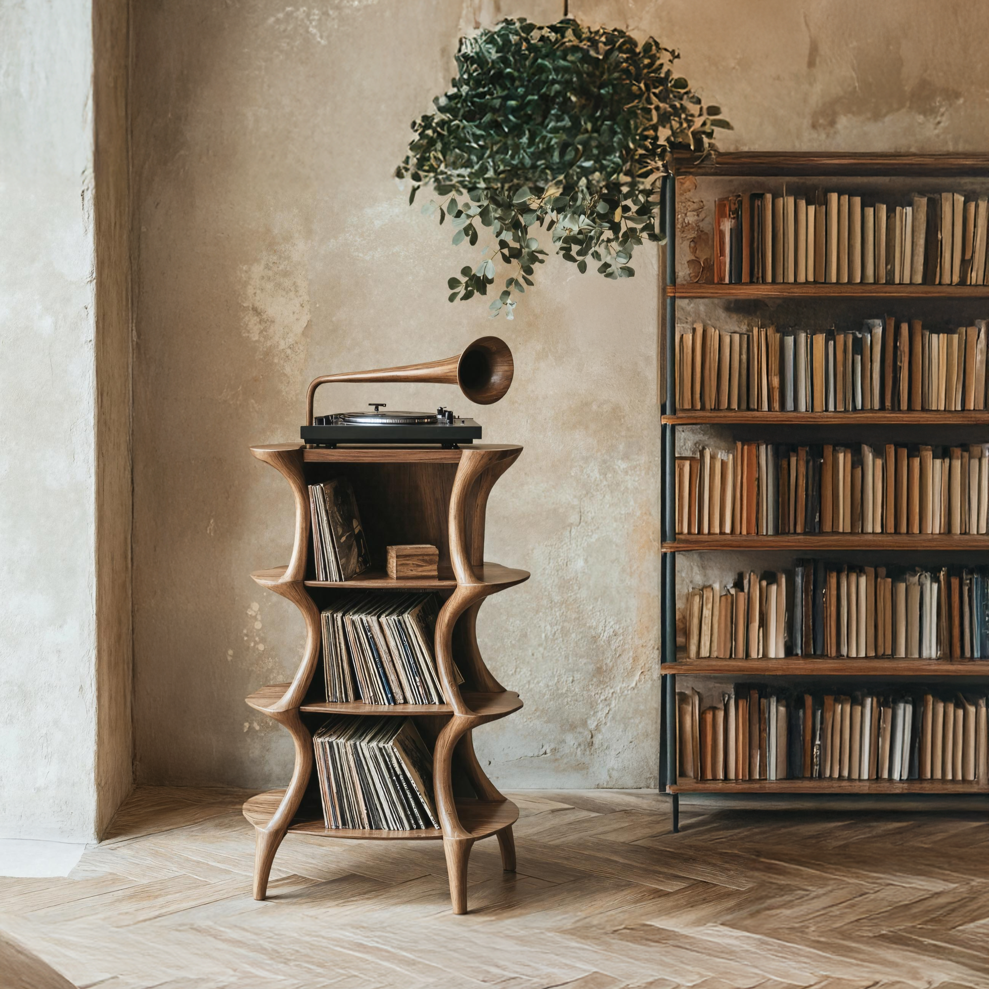 Farmhouse Style Record Stand For Entryway Design SILDTTRRPT016