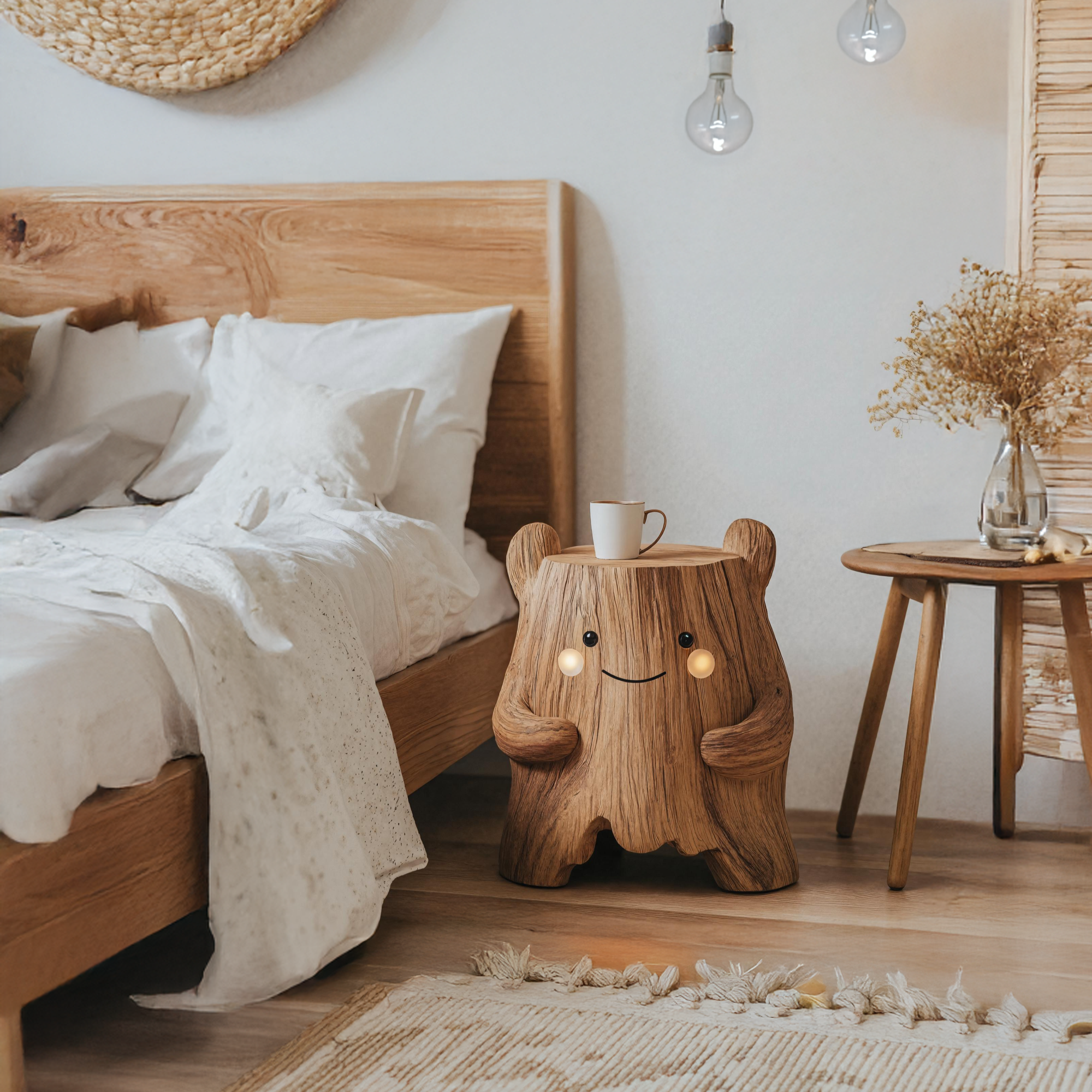 Mid Century Wood Side Table For Small Bedroom Spaces SILDTTRNS009