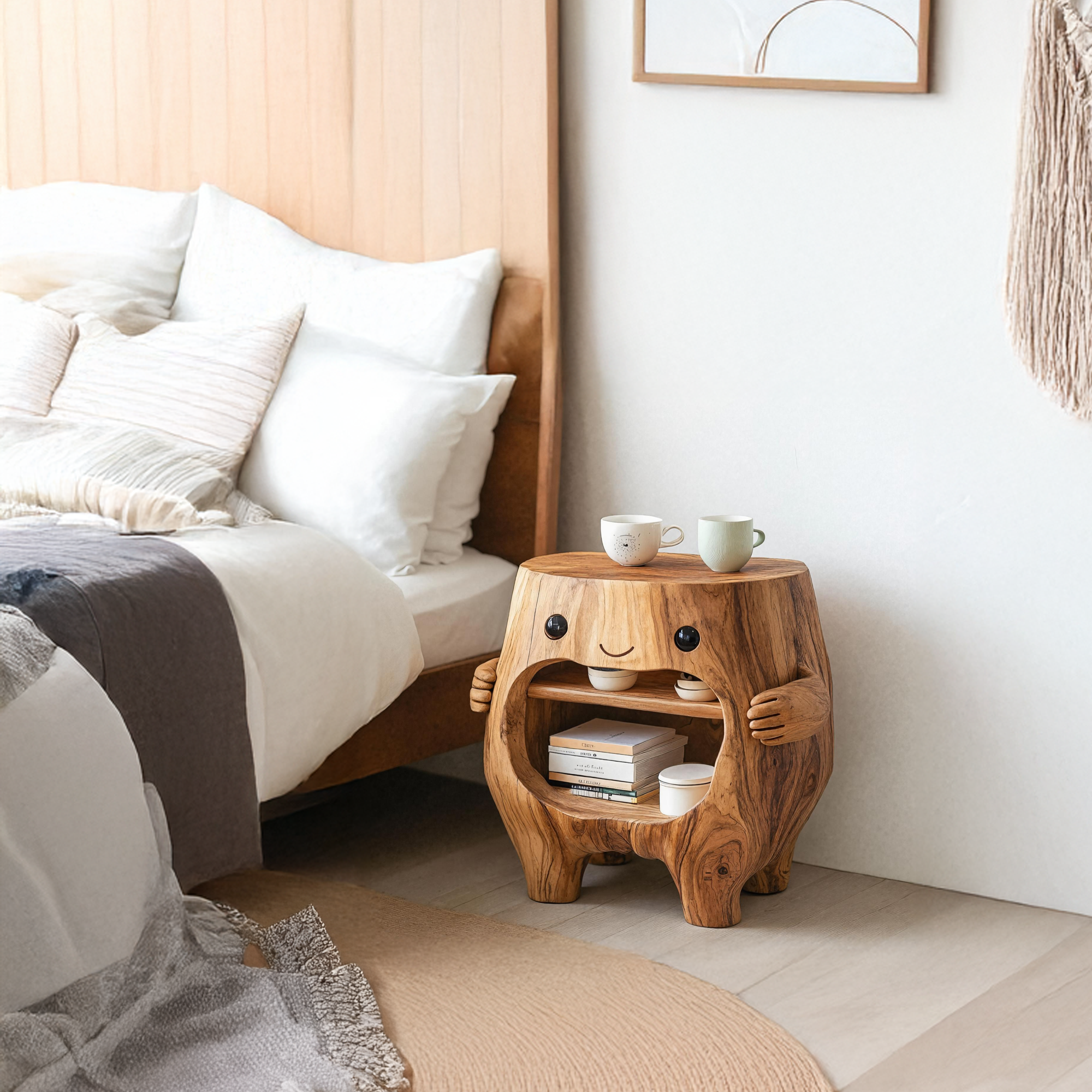 Handcrafted Wooden Nightstand For Bedroom Organization SILDTTRNS007