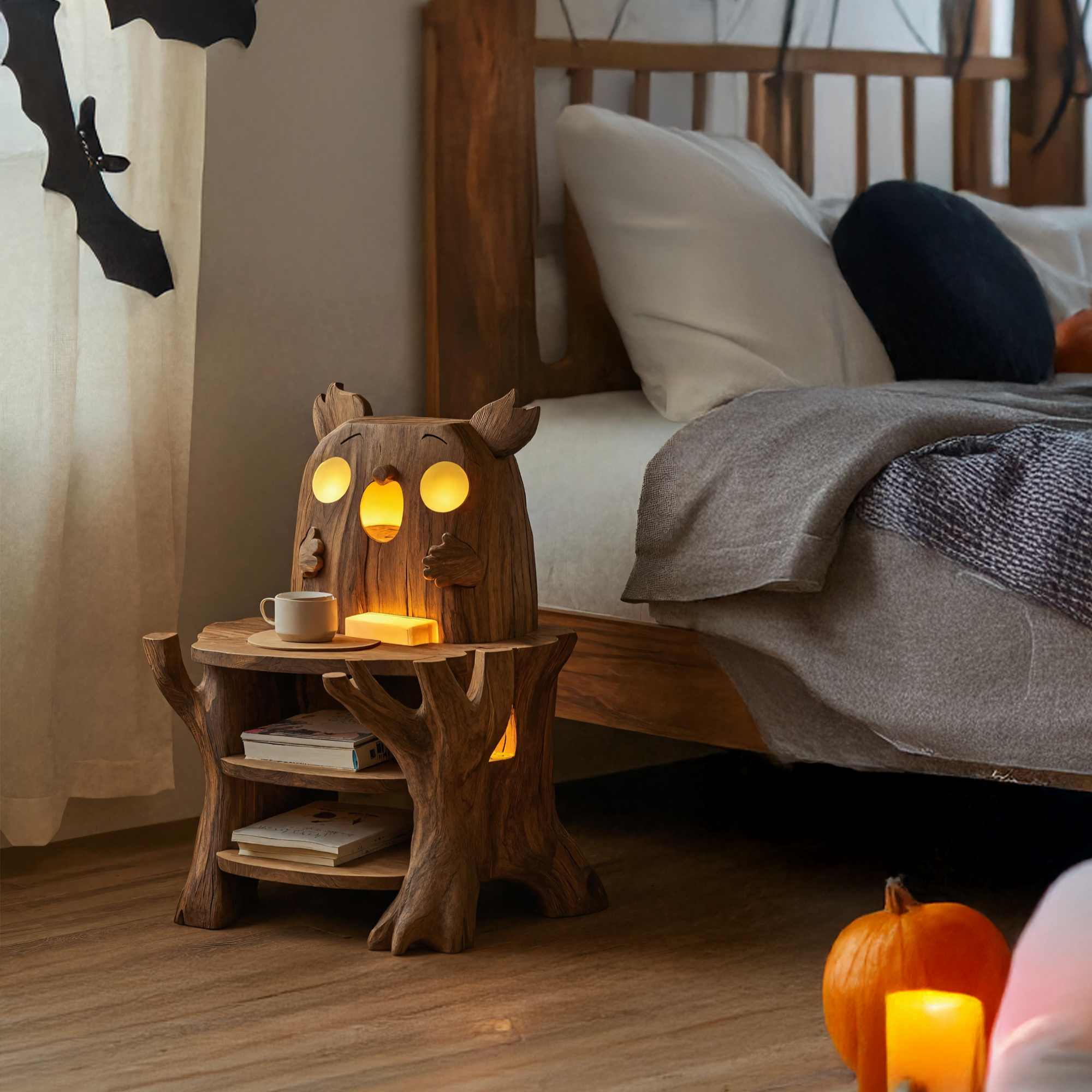 Rustic Handcrafted Nightstand For Bedroom Styling SILDTTRNS011
