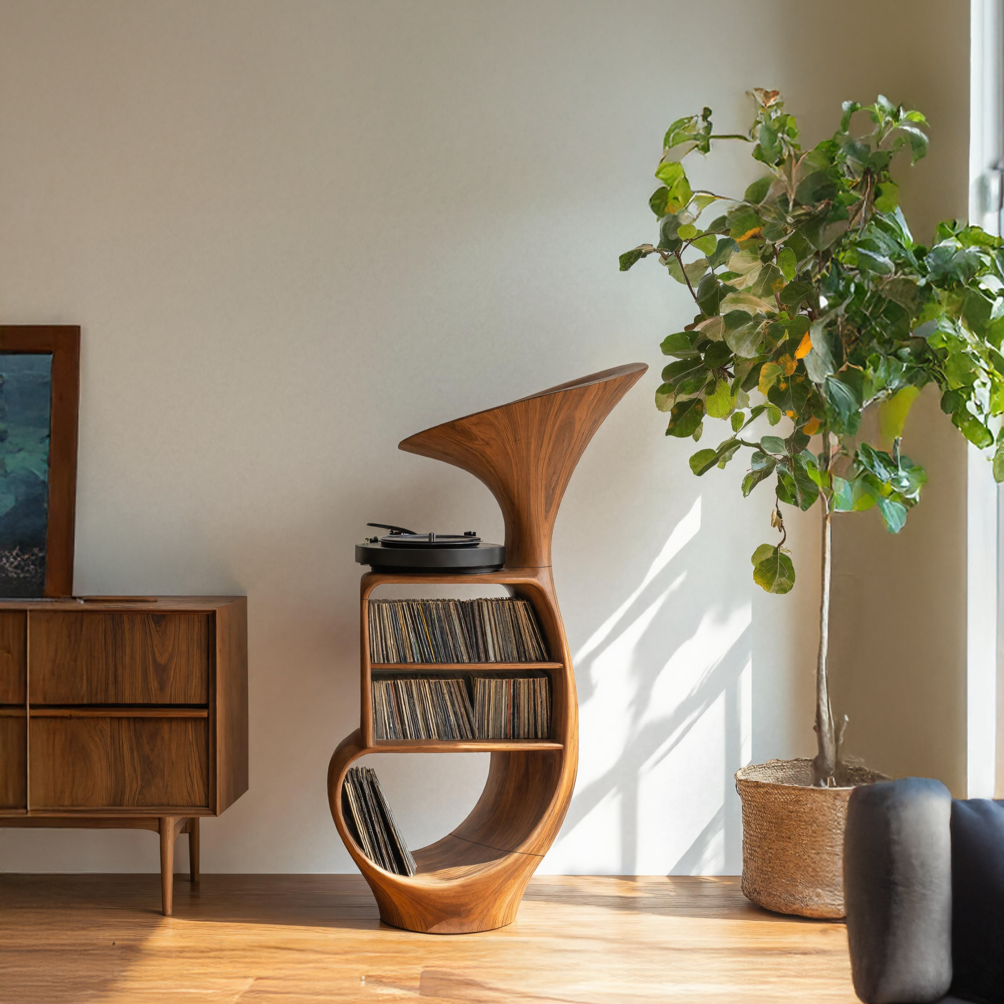 Rustic Vinyl Record Cabinet For Furniture Decor SILDTTRRPT009