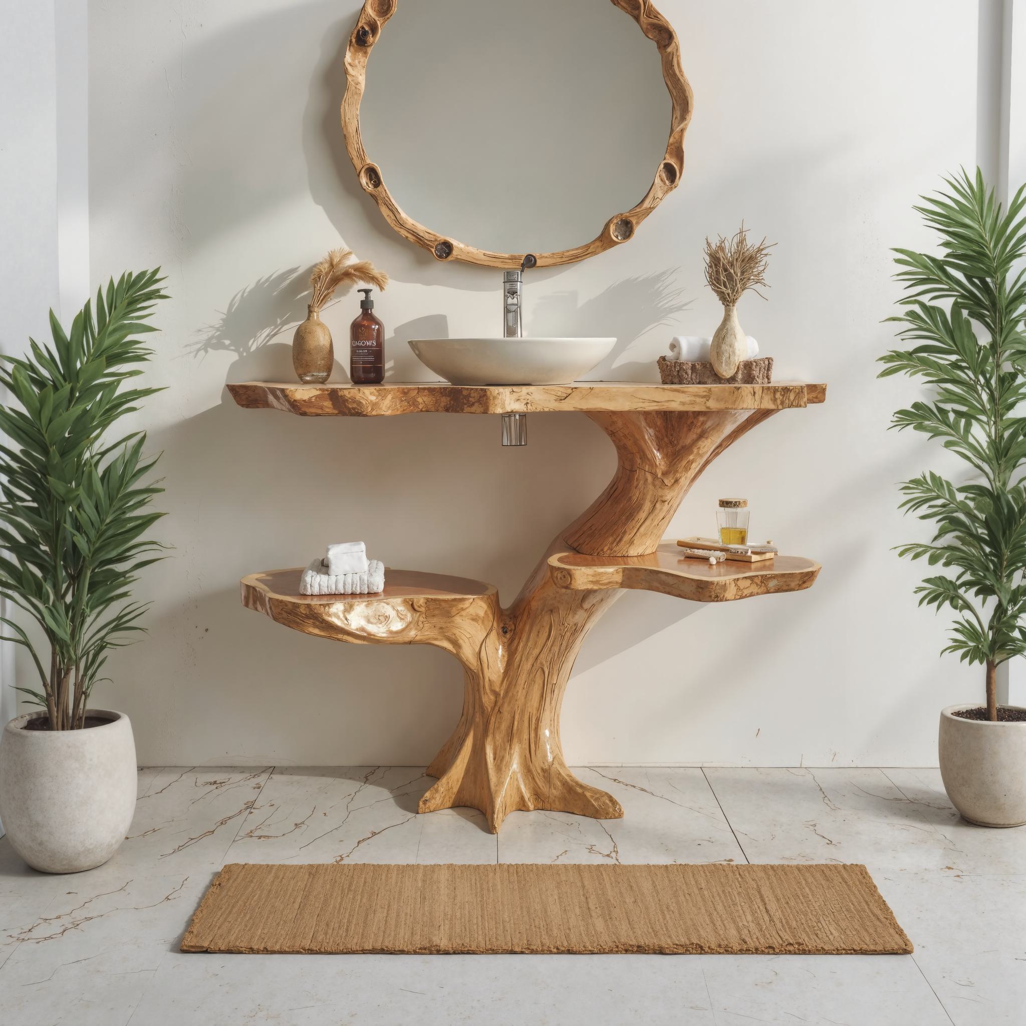 Handcrafted Floating Bathroom Vanity SILDTBRV004
