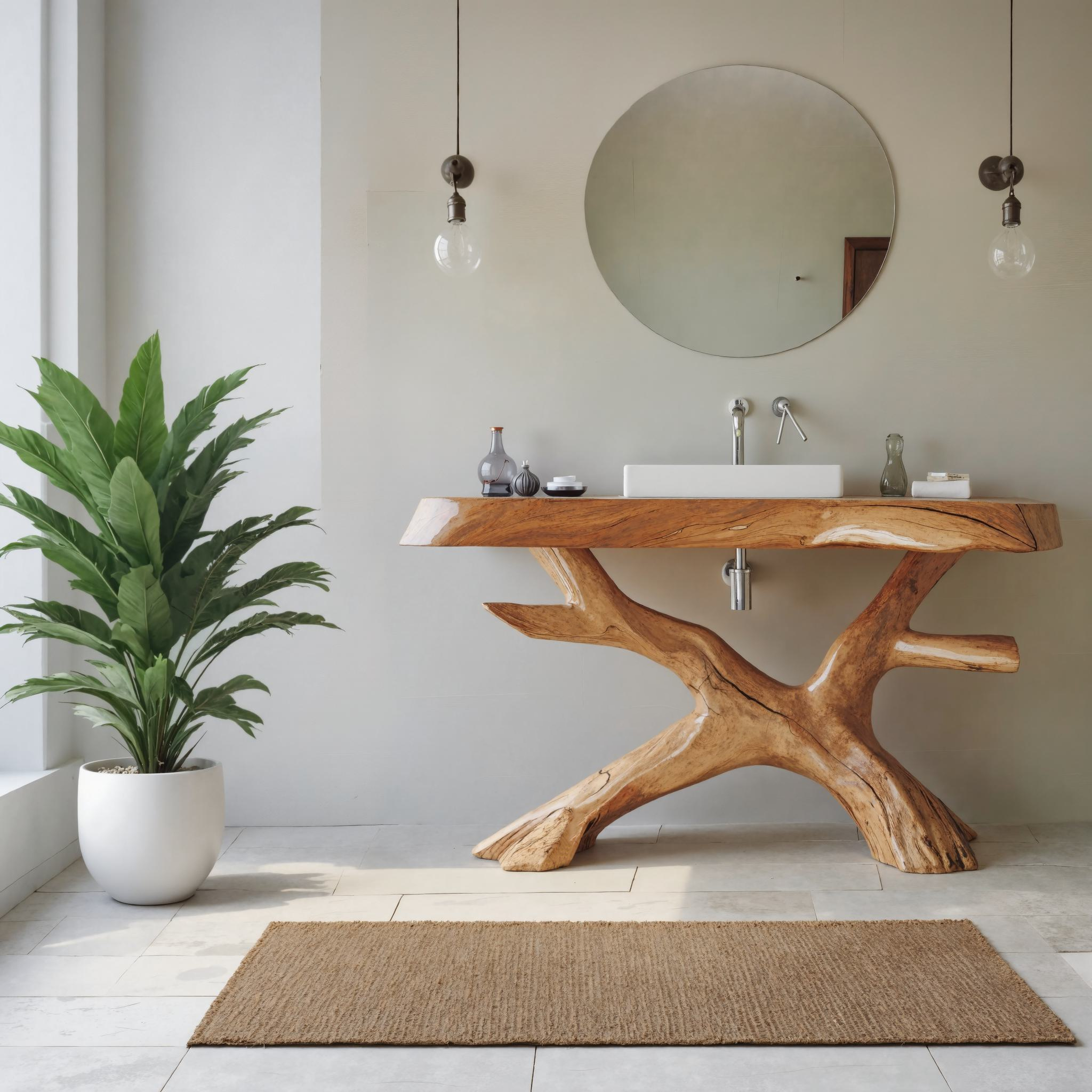 Handcraft Solid Wood Bathroom Sink SILDTBRV013