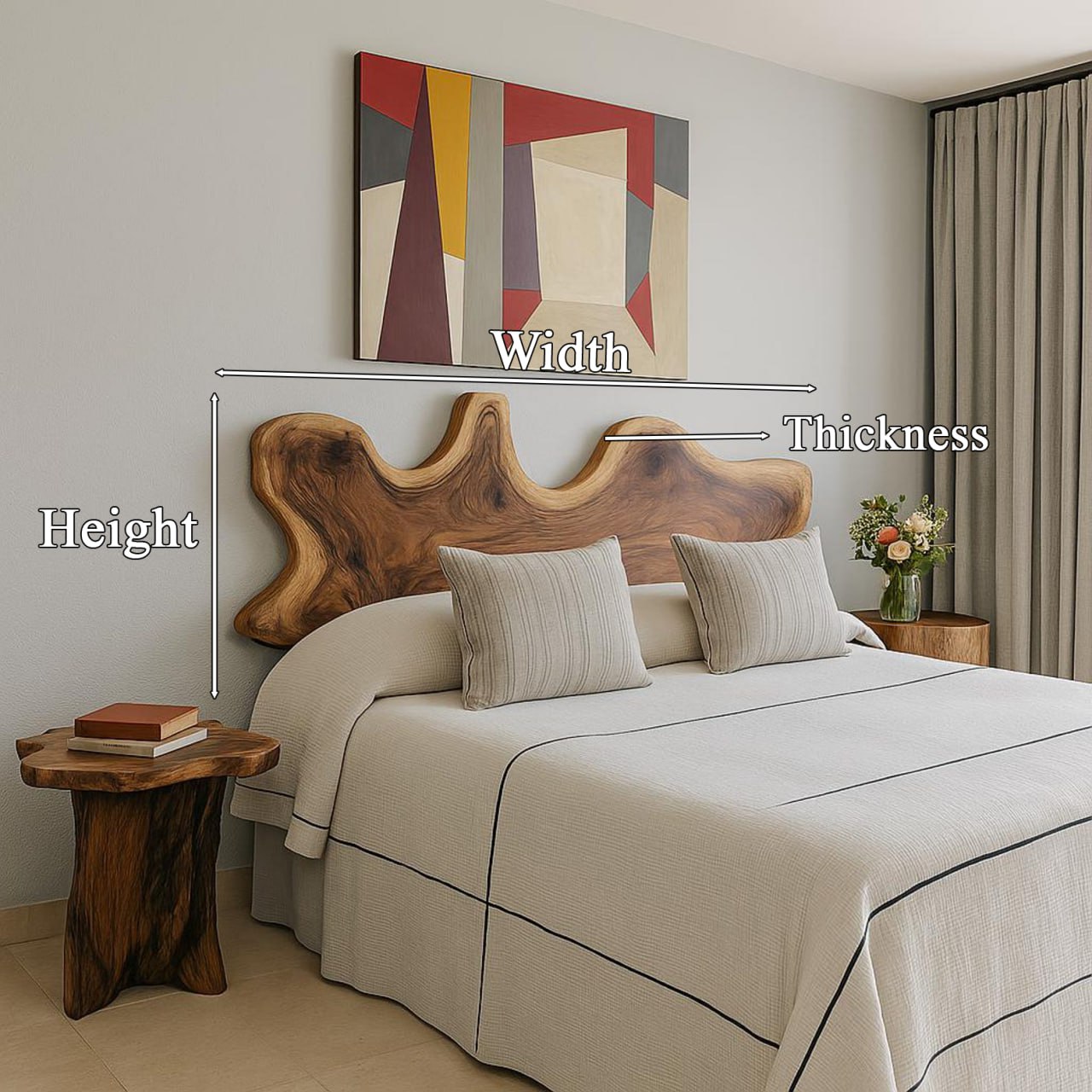 Organic Sculpted Headboard For Bedroom And Master Suite SITHHB008