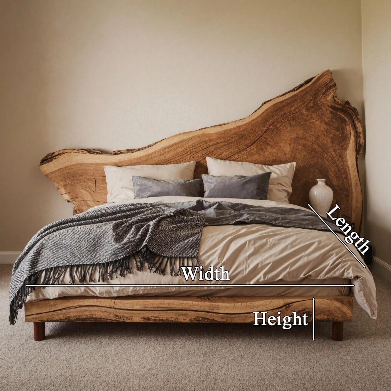 Rustic Bed Frame For Unique Bedroom Decor SITHWO008