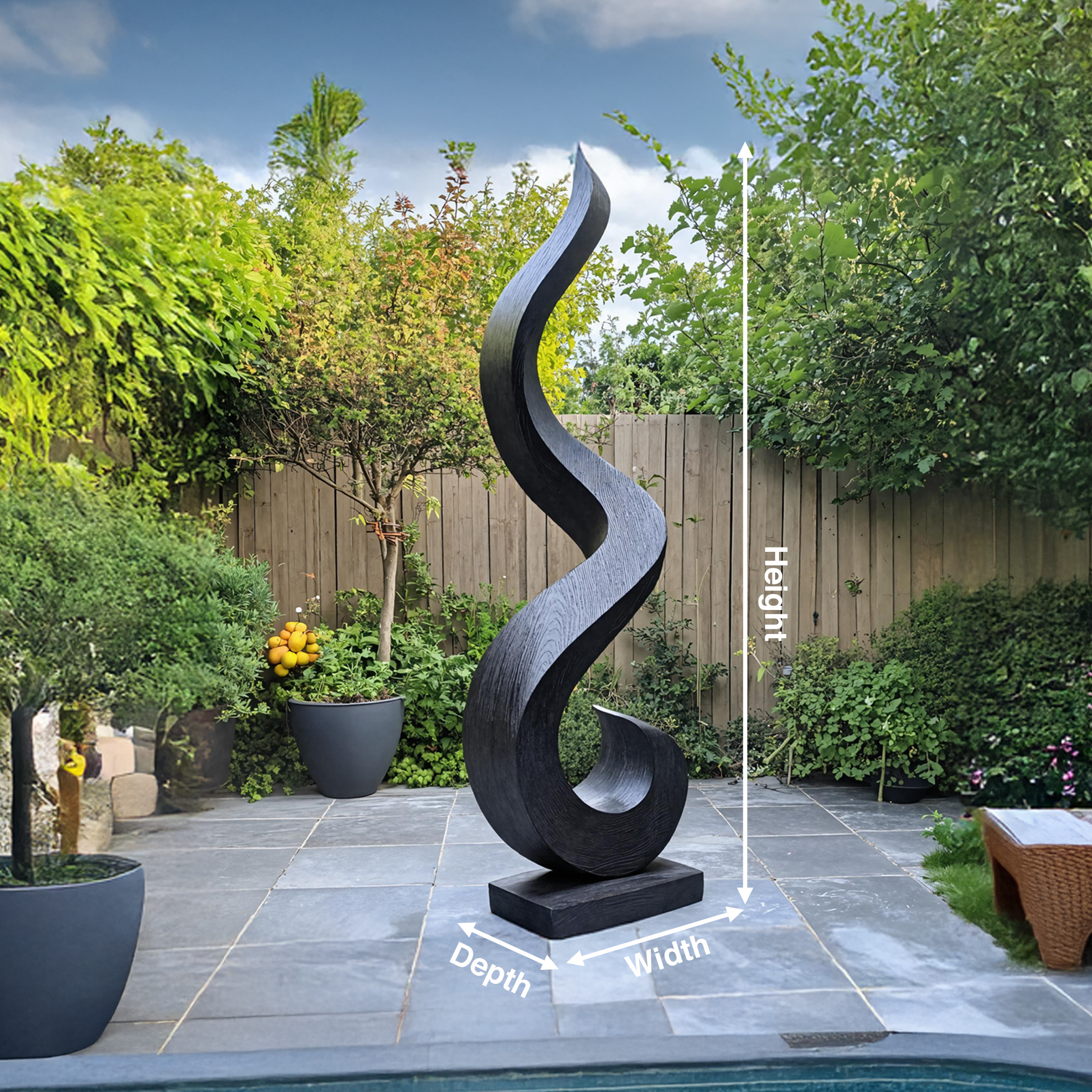 Handcrafted 3D Wood Art For Garden Focal Point Design SILDTTNAS011