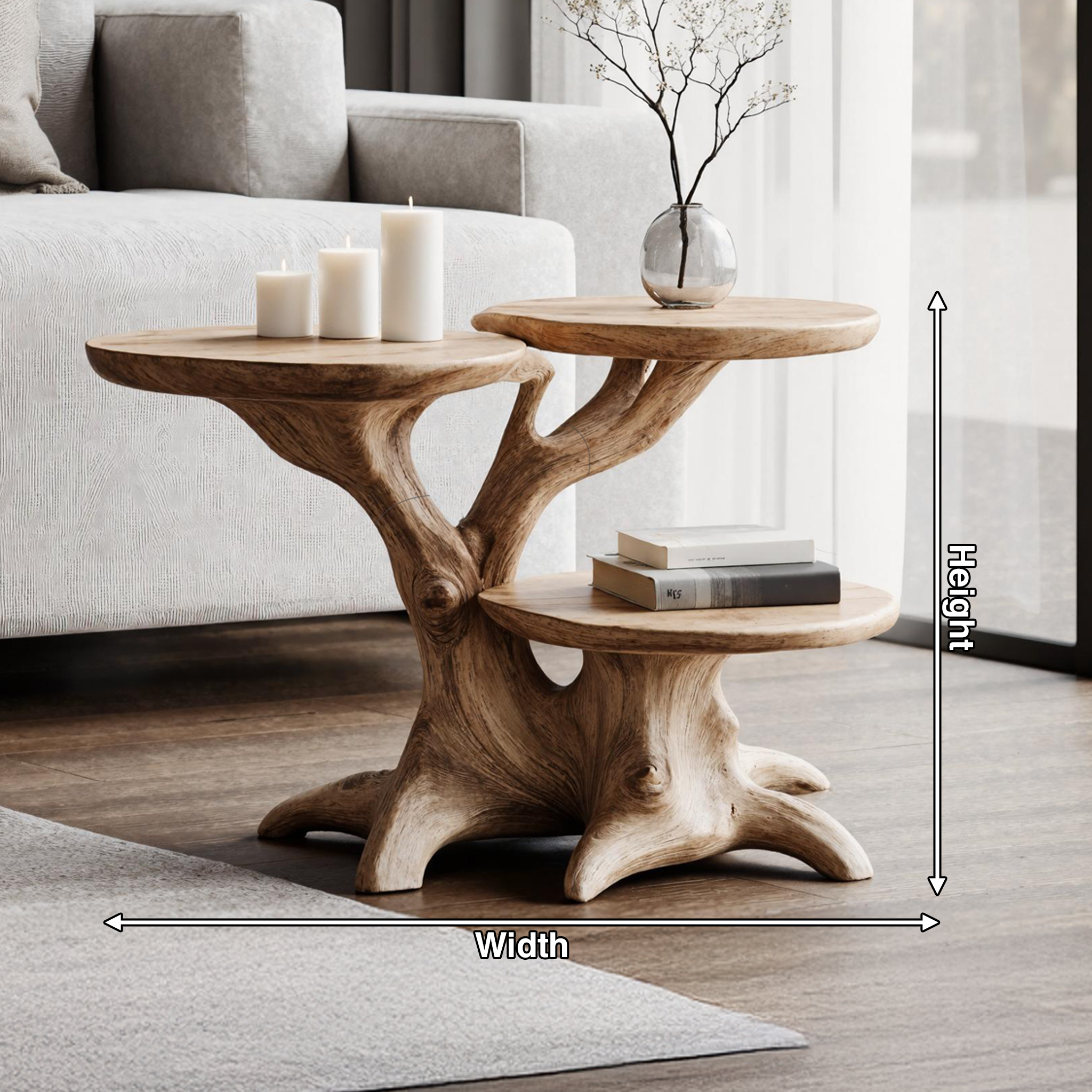 Handcrafted Live Edge End Table For Living Room SILDTTNEN011