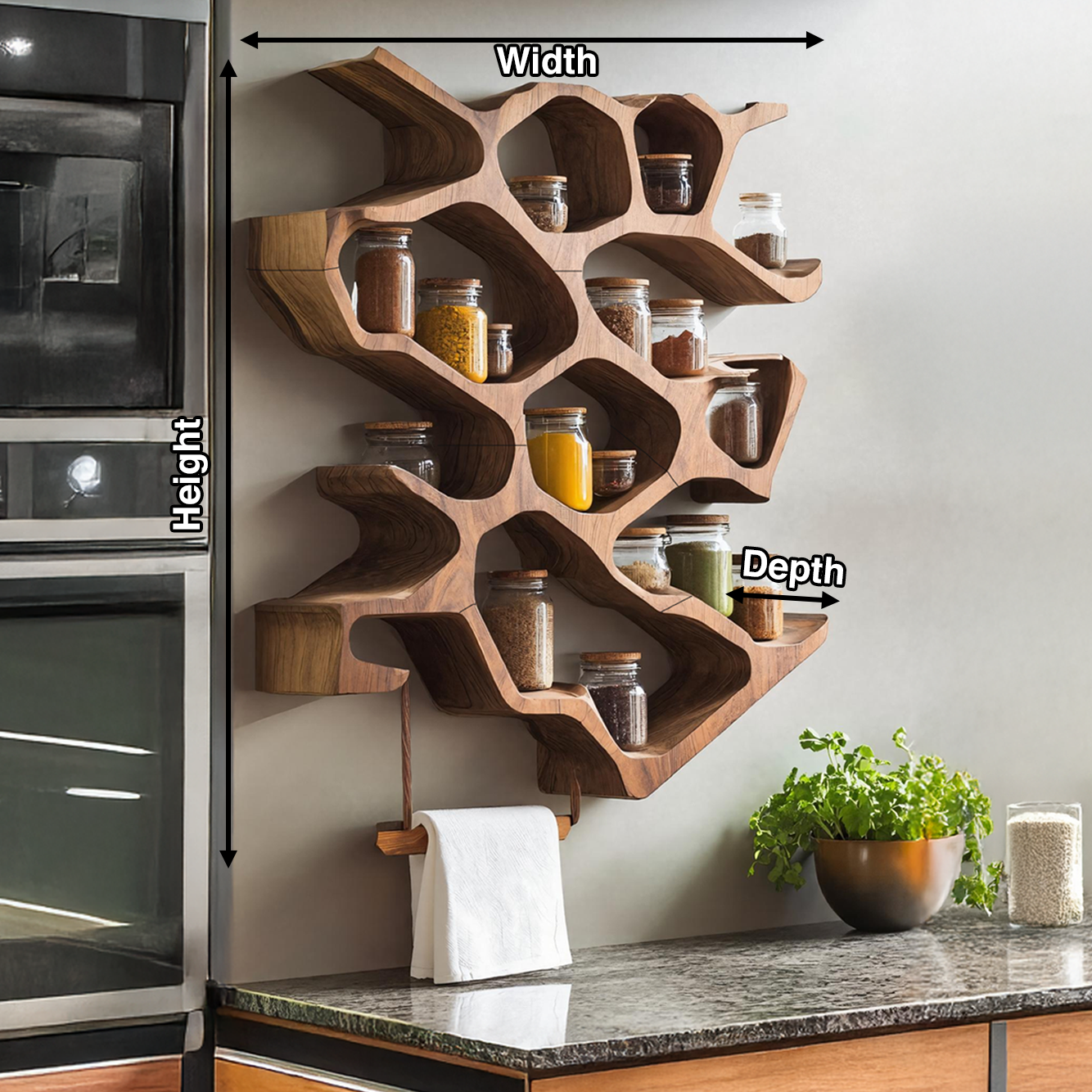 Rustic Entryway Design With Handcrafted Spice Cabinet SILDTTRSRS012