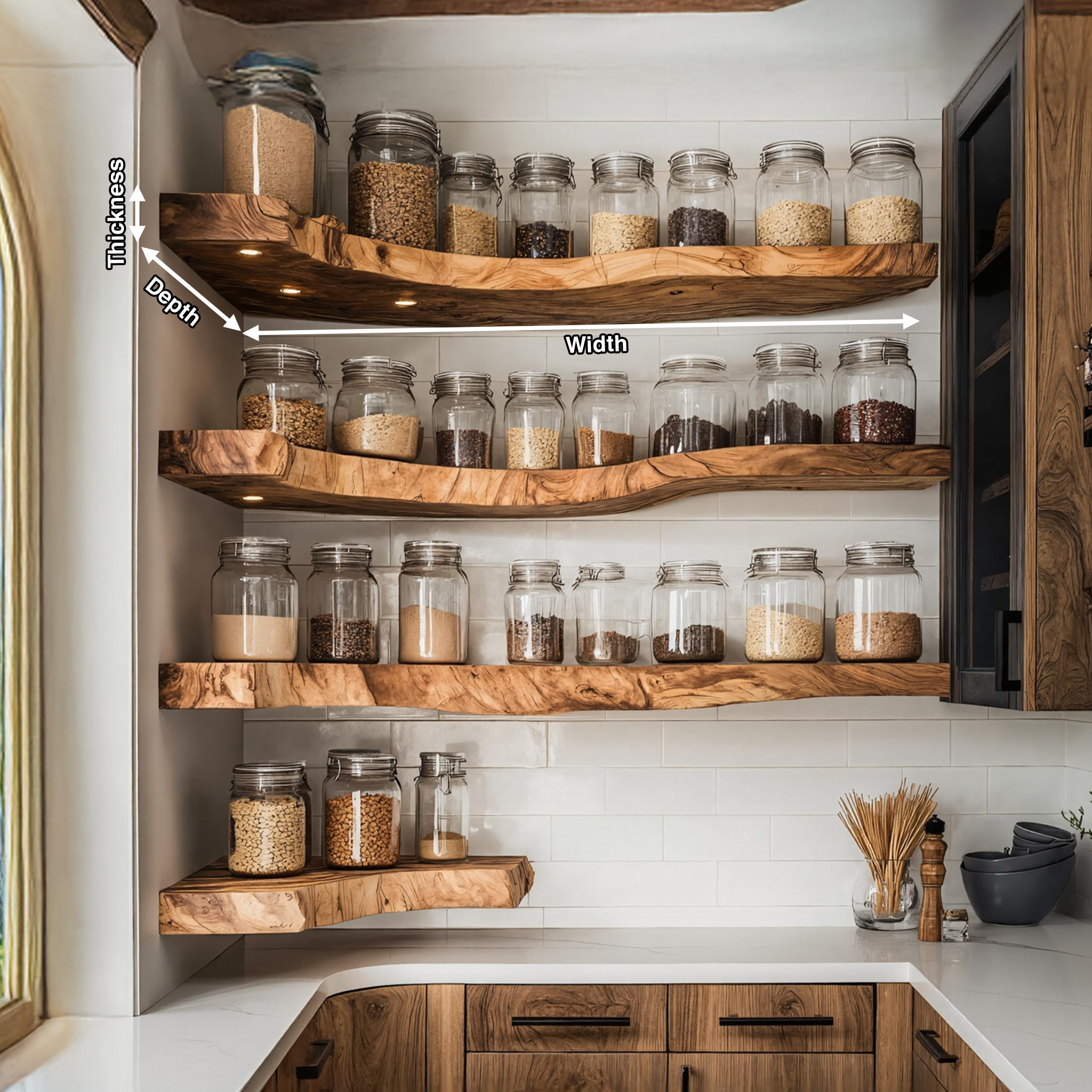 Rustic Handmade Spice Storage Rack For Kitchen Wall SILDTTNSRS002