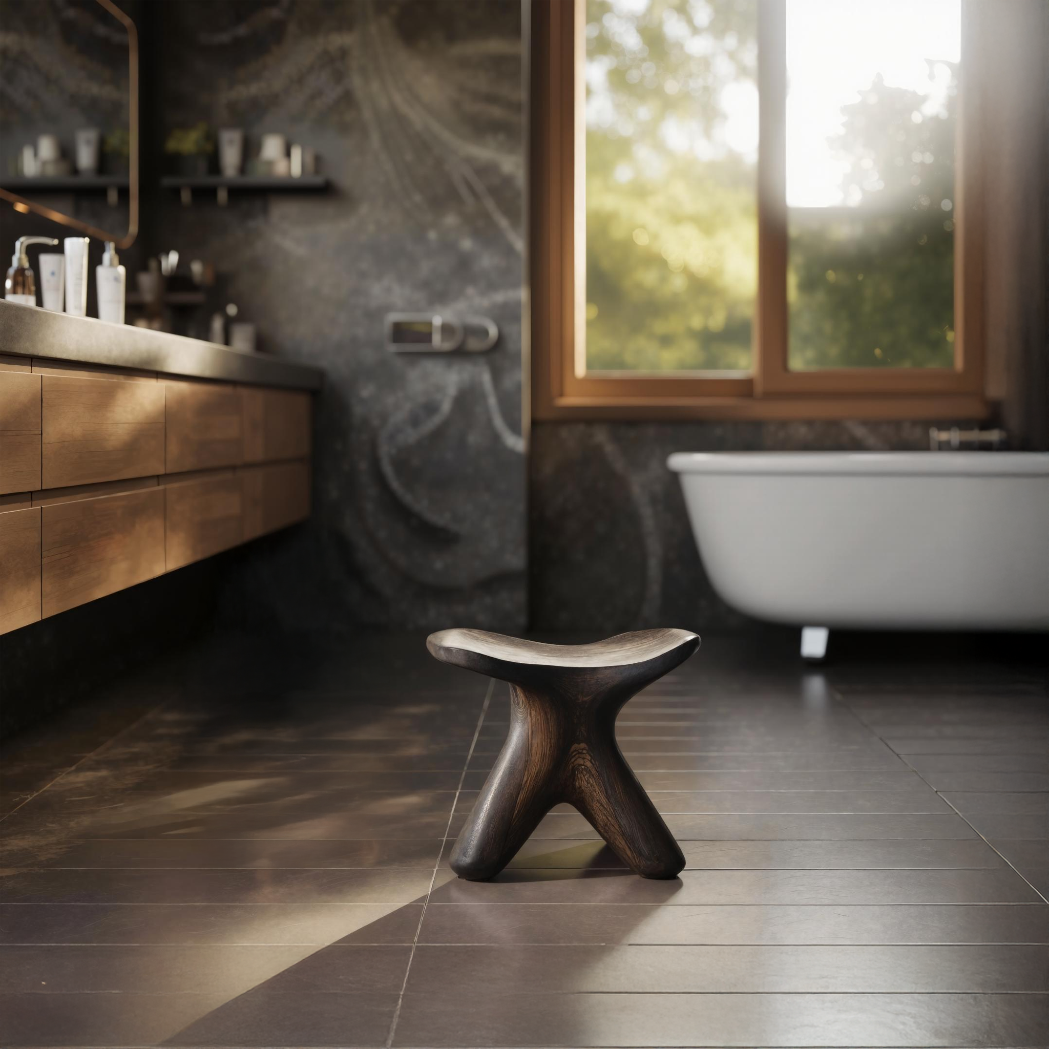 Handcrafted Bath Seat For Stylish Bathroom Furniture SILDTTRSB002