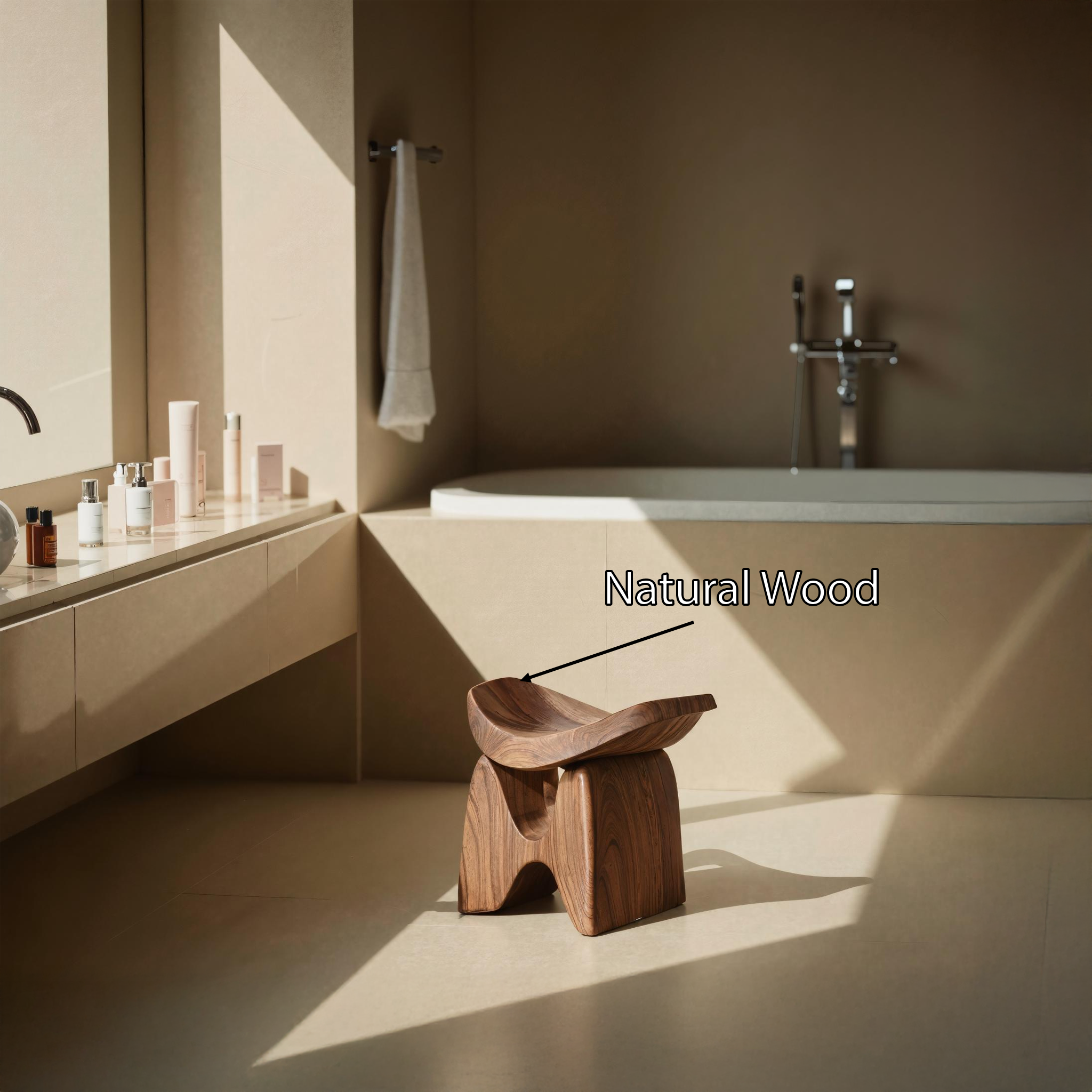 Mid Century Shower Stool For Elegant Bathroom Look SILDTTRSB008