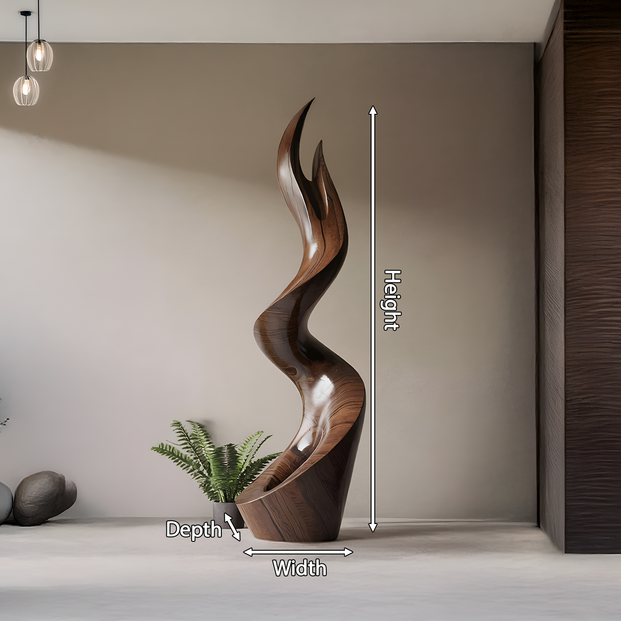 Mid Century Abstract Sculpture For Furniture Wall Art SILDTTNAS017