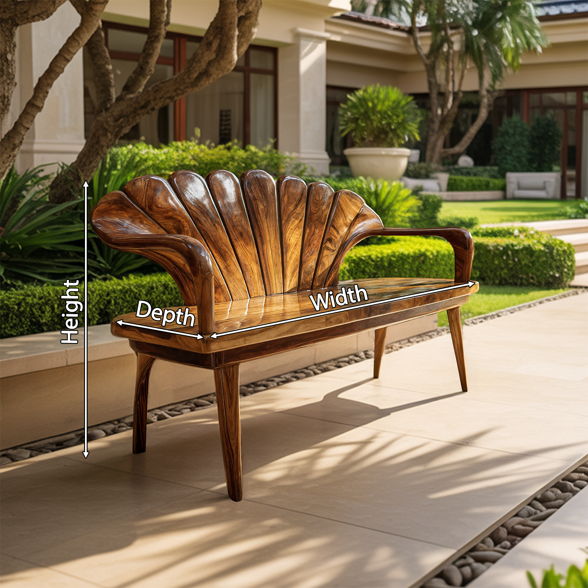 Handcrafted Wooden Bench For Entryway Hallway Seating SILDTTRBEN032