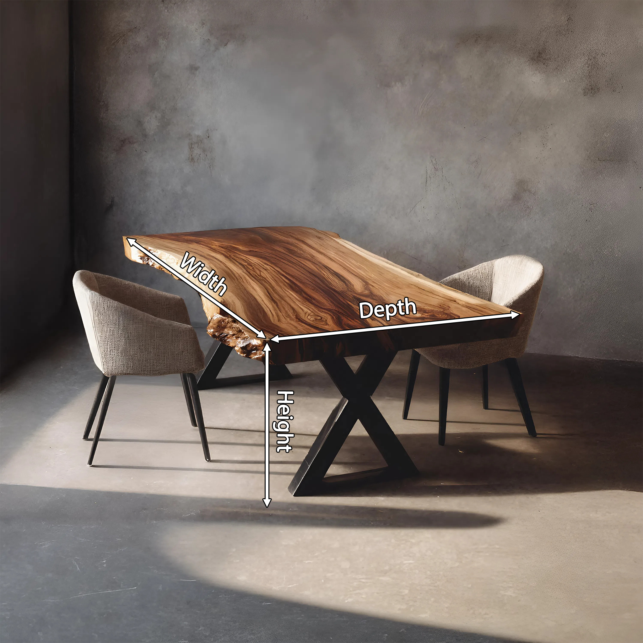 Kitchen Decor Modern Solid Wood Dining Table Minimal Legs SILDTTRDN023