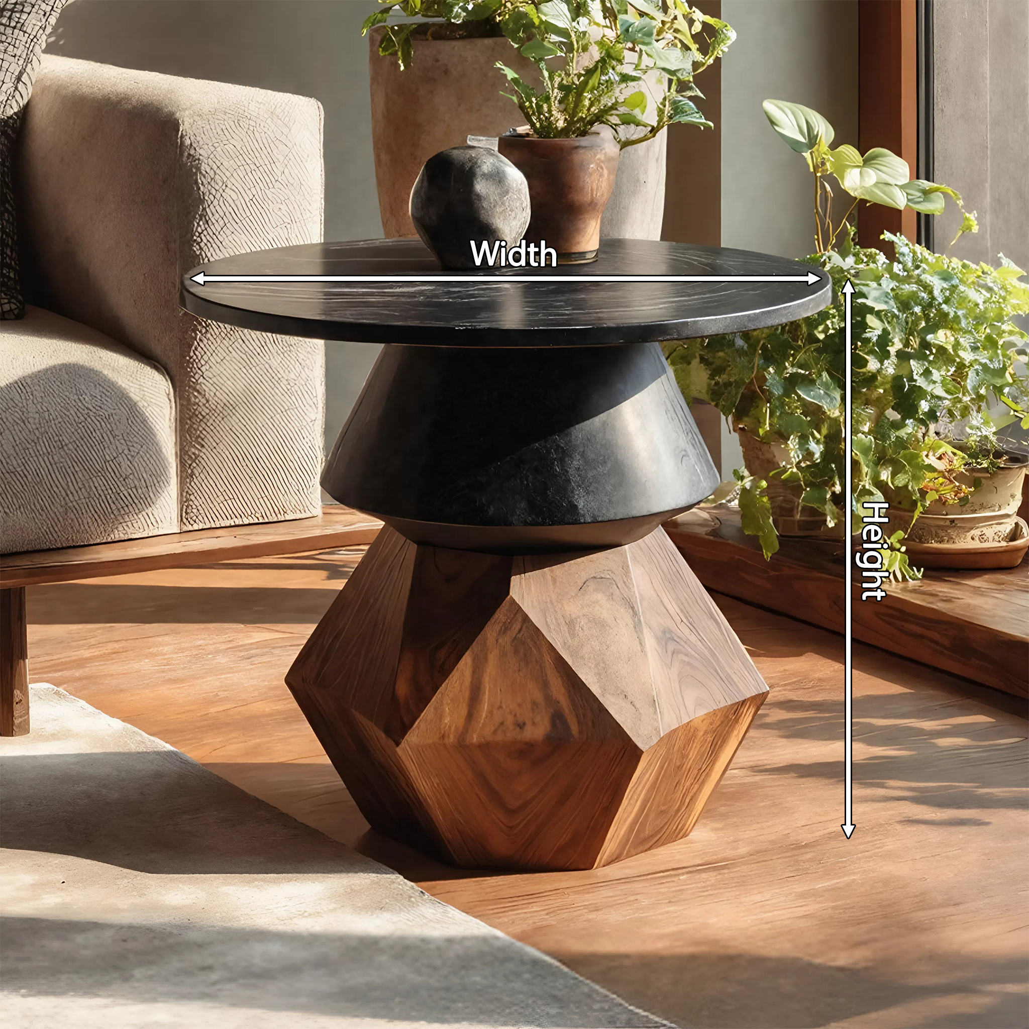 Mid Century Wooden Side Table For Entryway Design Refresh SILDTTNSTA023