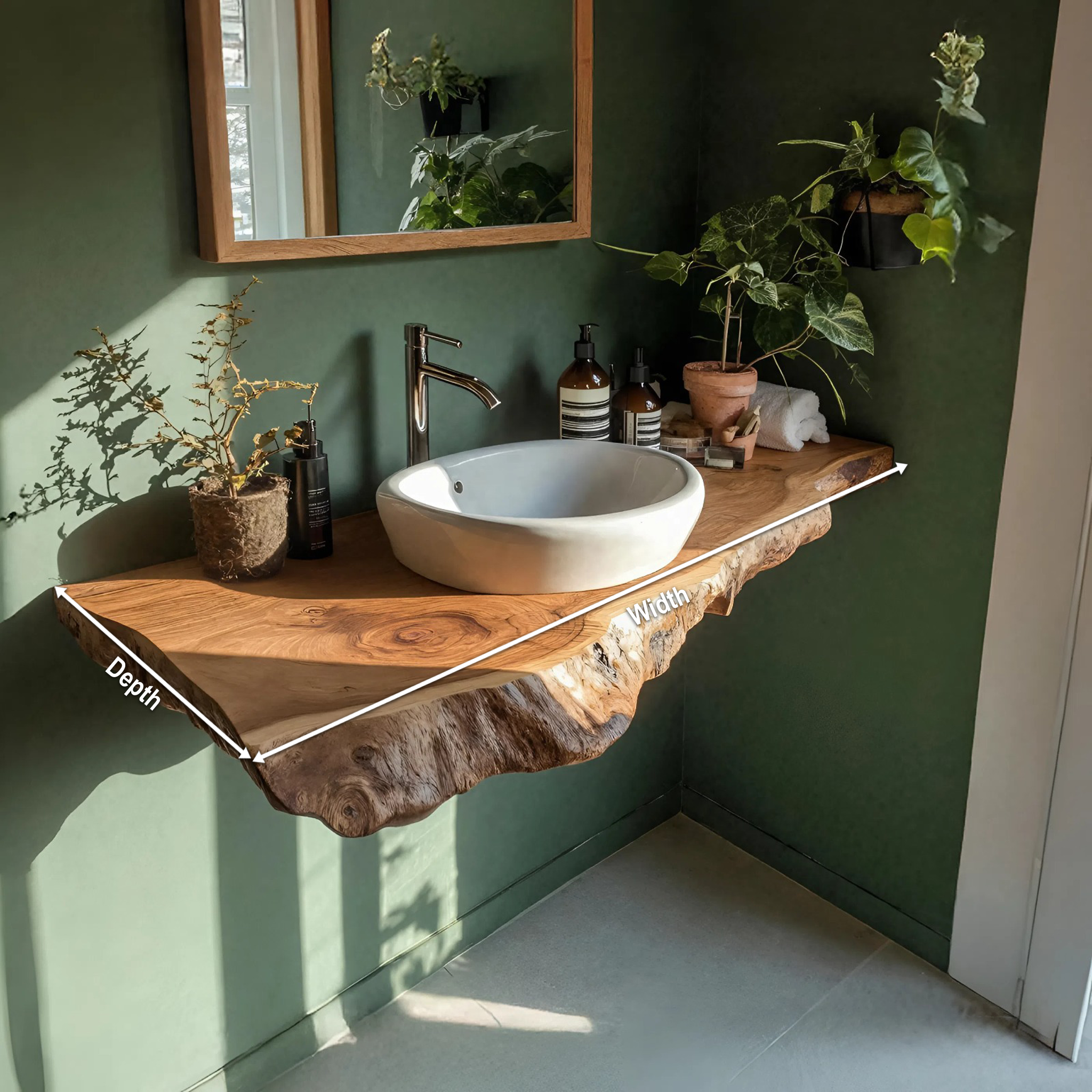 Farmhouse Bathroom Vanity In Solid Wood With Shelf SILDTTRBAS032